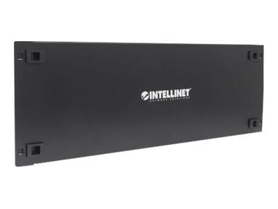 Intellinet 19" Blindabdeckung, werkzeuglos, 4 HE, Metall, schwarz - Blindabdeckung - Schwarz, RAL 9005 - 4U - 48.3 cm (19")