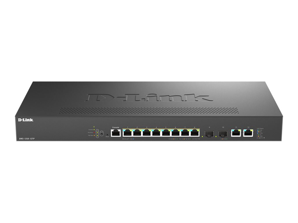 D-Link DMS-1250-12TP - Switch - L2+ - Smart - 8 x 10/100/1000/2.5G (PoE+)