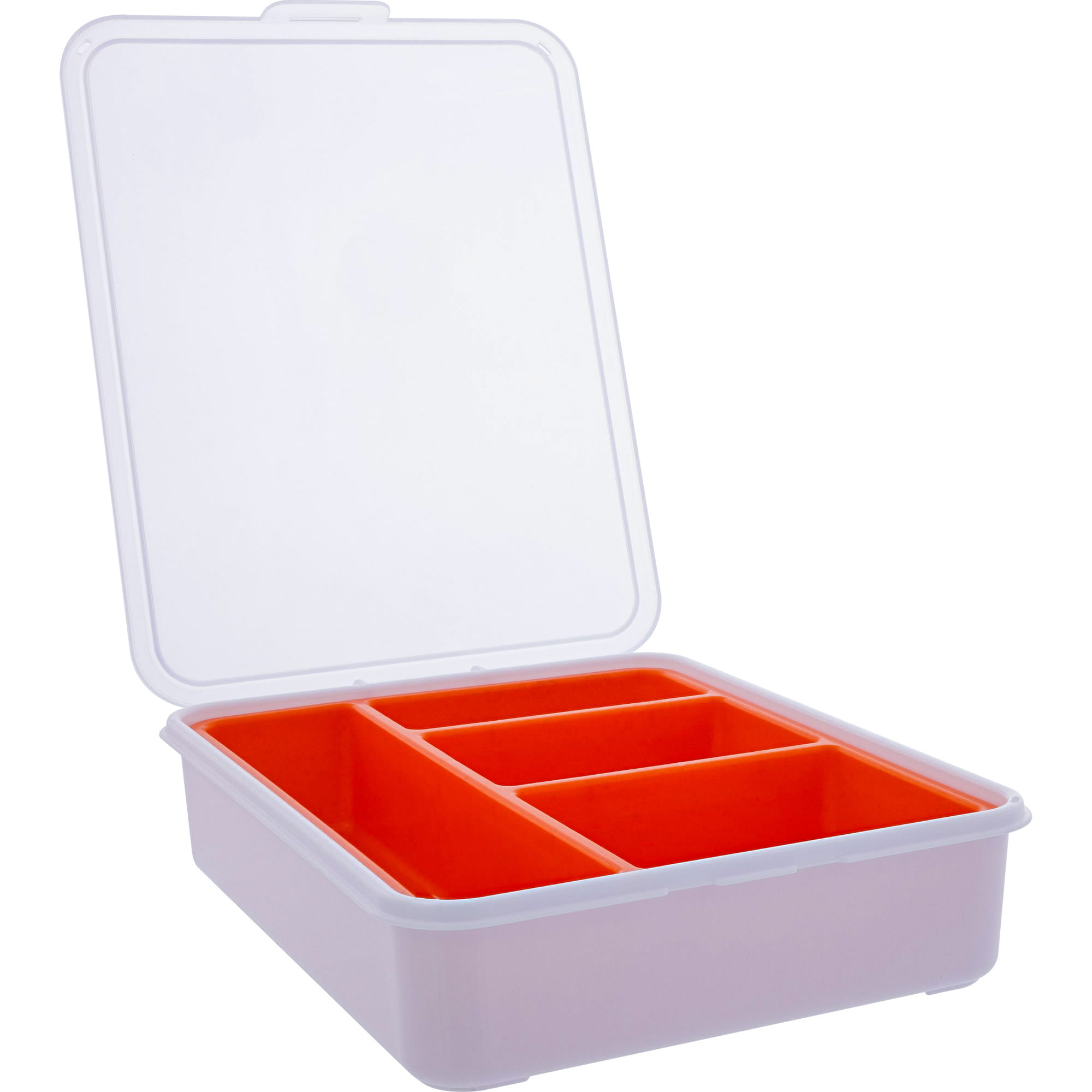 InLine Kleinteilebox - 4 Fächer - Abmessungen: 180x140x40mm - orange