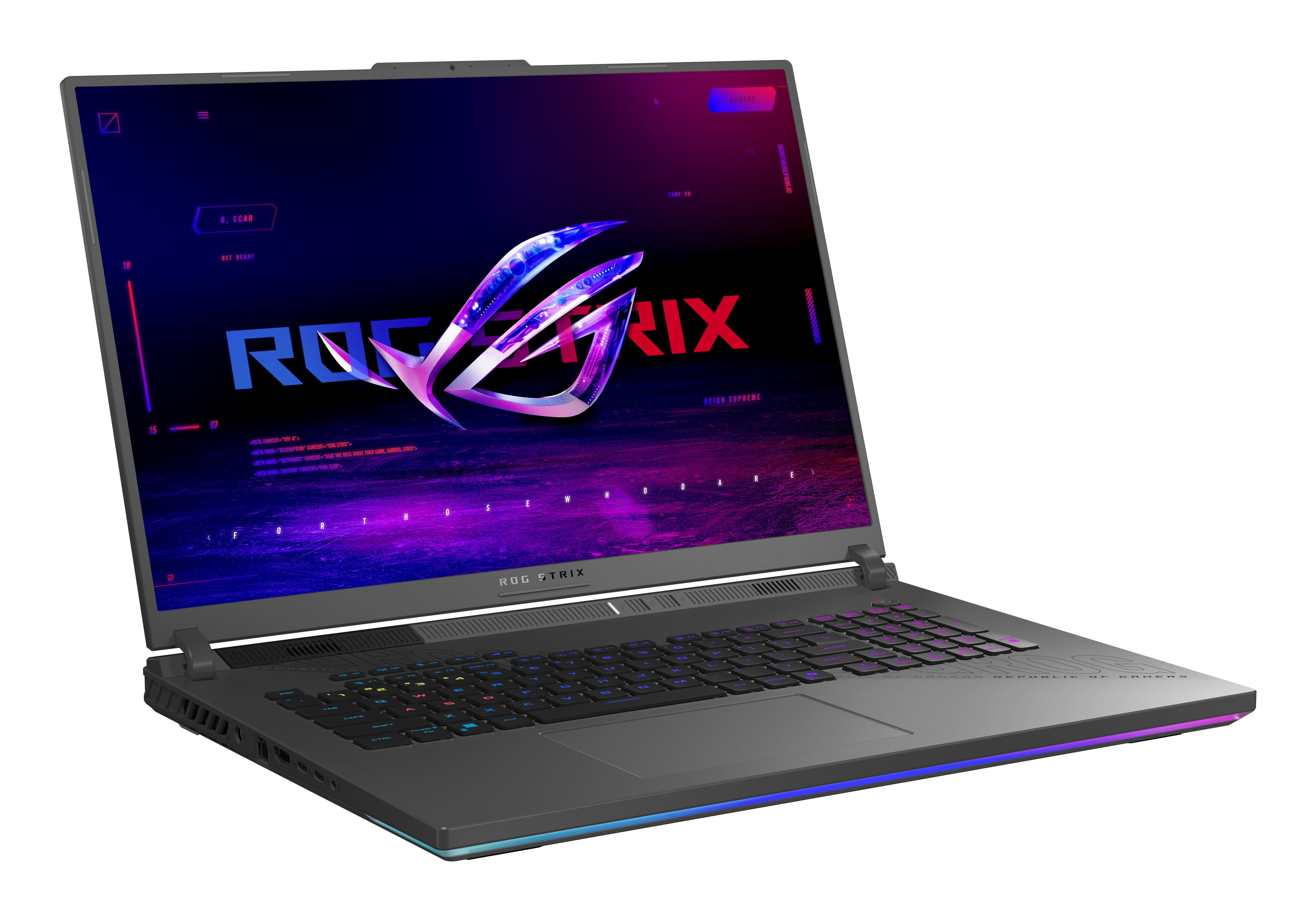 ASUS ROG Strix G18 G814PP-S8014W - AMD Ryzen 9 8940HX / 2.4 GHz - Win 11 Home - GeForce RTX 5070 - 32 GB RAM - 1 TB SSD NVMe - 45.7 cm (18")