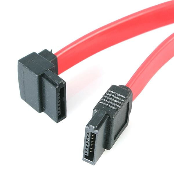 StarTech.com SATA 3 Kabel 15cm gewinkelt - S-ATA III Anschlusskabel bis 6Gb/s - Serial ATA - 90° links abgewinkelt - Rot - SATA-Kabel - Serial ATA 150/300/600 - SATA (R)