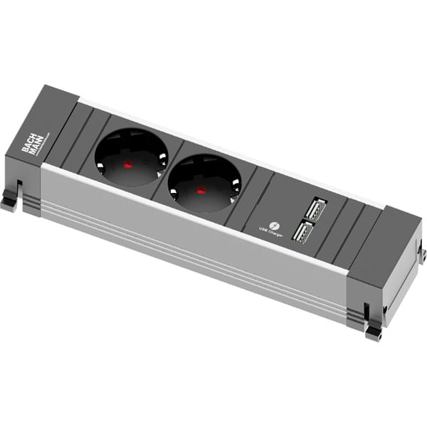 Bachmann POWER FRAME - 3-way - Steckdosenleiste - Eingabe, Eingang GST18 - Ausgangsanschlüsse: 2 (4-poliger Mini-USB Typ A, Stromversorgung)
