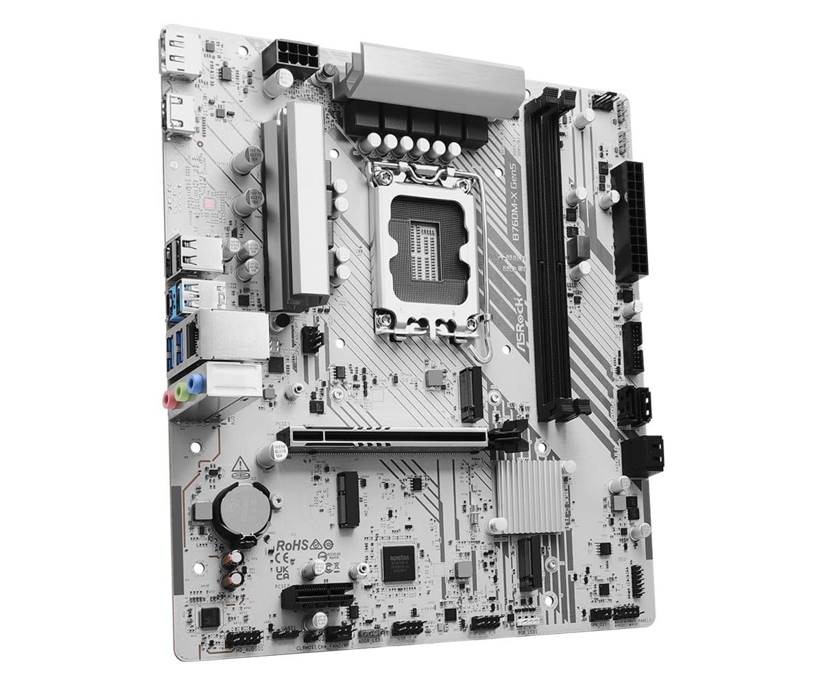 ASRock B760M-X Gen5, Intel, LGA 1700, Intel Core i5 12th Gen, Intel Core i5 13th Gen, Intel Core i5 14th Gen, Intel Core i3 14th Gen,..., DDR5-SDRAM, 128 GB, SO-DIMM