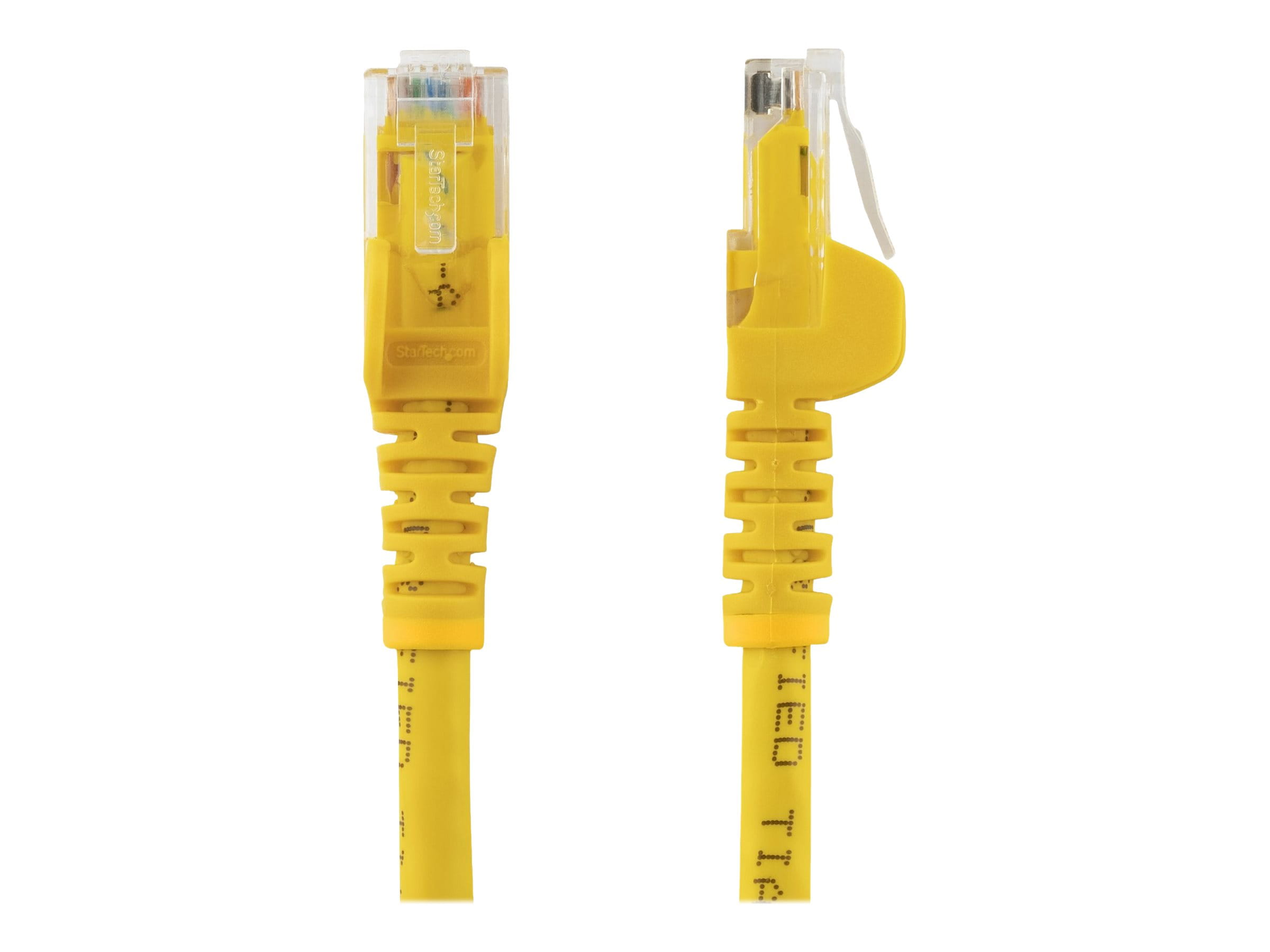 StarTech.com 50cm CAT6 Ethernet Cable, 10 Gigabit Snagless RJ45 650MHz 100W PoE Patch Cord, CAT 6 10GbE UTP Network Cable w/Strain Relief, Yellow, Wiring is UL Certified/TIA - Category 6 - 24AWG (N6PATC50CMYL)