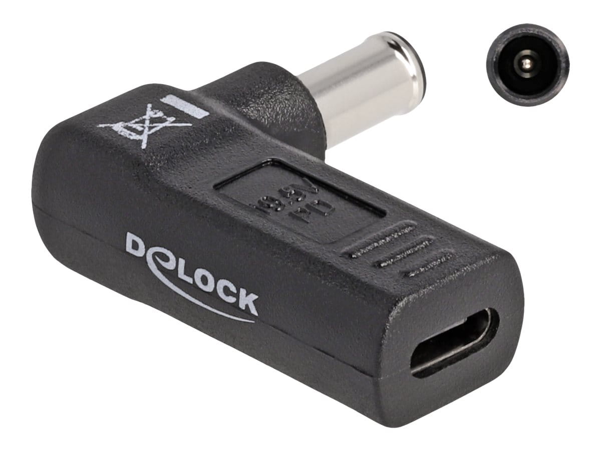 Delock Netzteil - 24 pin USB-C (W) zu Gleichstromstecker 6,0 x 4,3 mm (M)