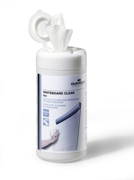 Durable WHITEBOARD Box - Reinigungstücher (Wipes)