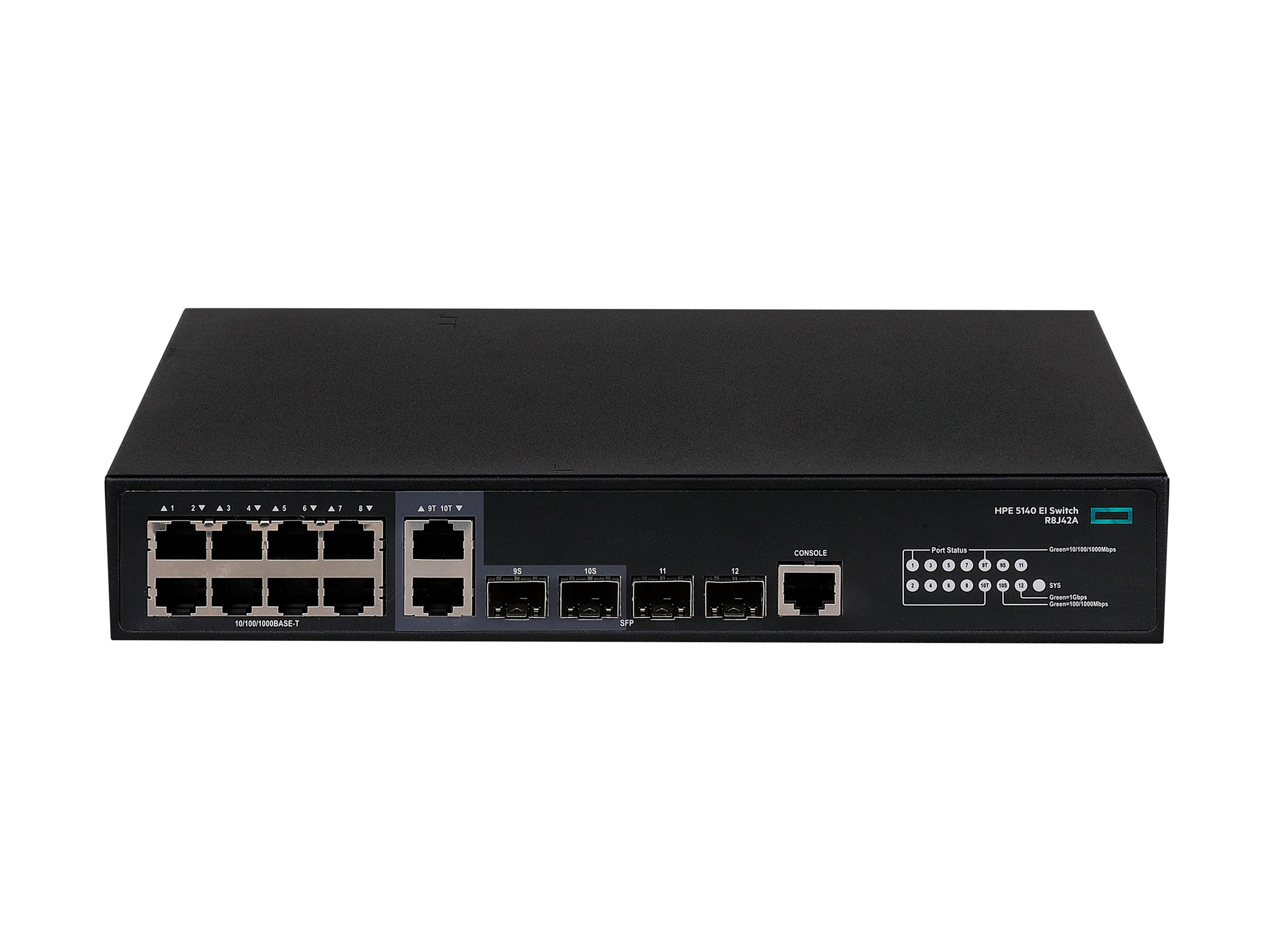 HPE FlexNetwork 5140 8G 2SFP 2XGT Combo EI - Switch - PoE+
