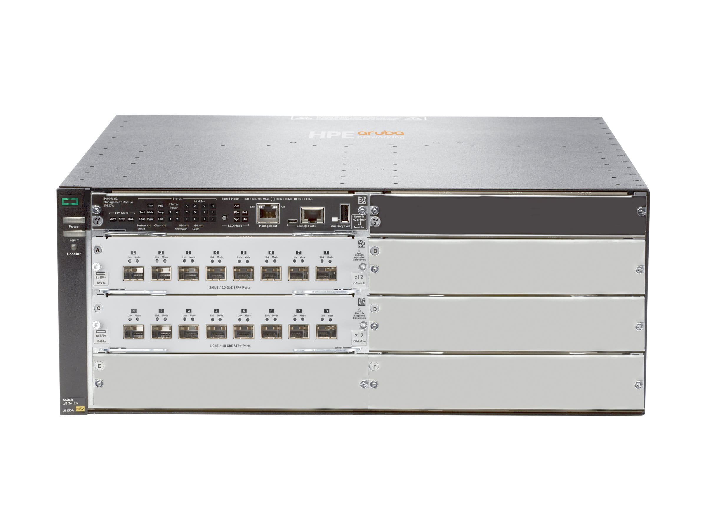 HPE Aruba Networking 5406R 16-port SFP+ (No PSU) v3 zl2