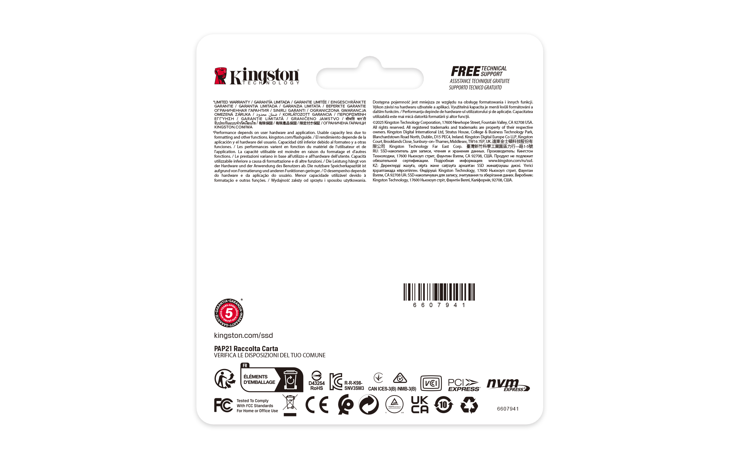 Kingston 2000G NV3 M.2 2230 NVMe SSD, 2 TB, M.2, 6000 MB/s