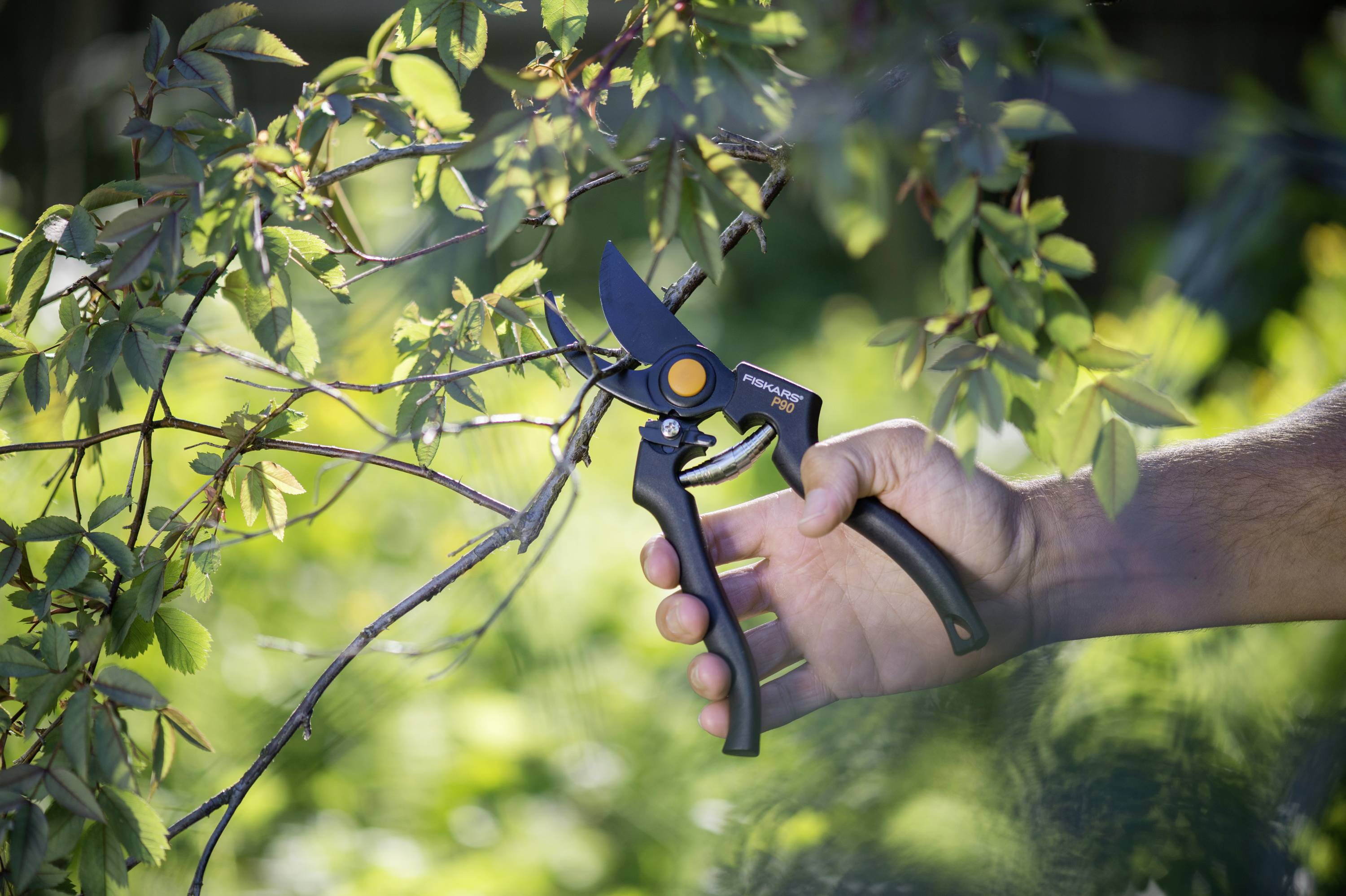 Fiskars Bypass-Gartenschere für frischeÄste und Zweige - Antihaftbeschichtet - H...