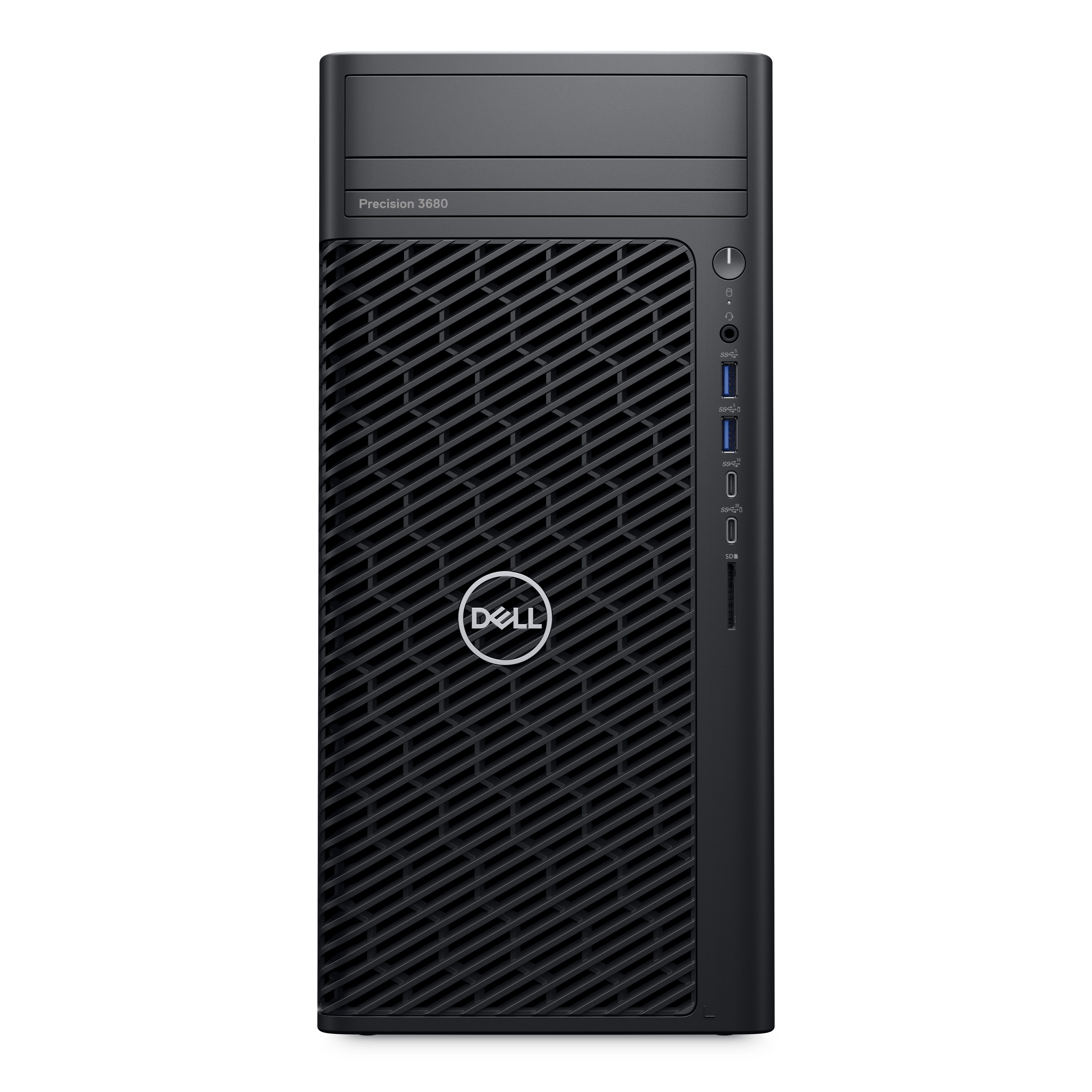 Dell Precision 3680 - Performance Tower - 1 x Core i7 i7-14700 / 2.1 GHz - vPro Enterprise - RAM 16 GB - SSD 512 GB - NVMe - UHD Graphics 770 - 1GbE - Win 11 Pro - Schwarz, schwarz (Tastatur)