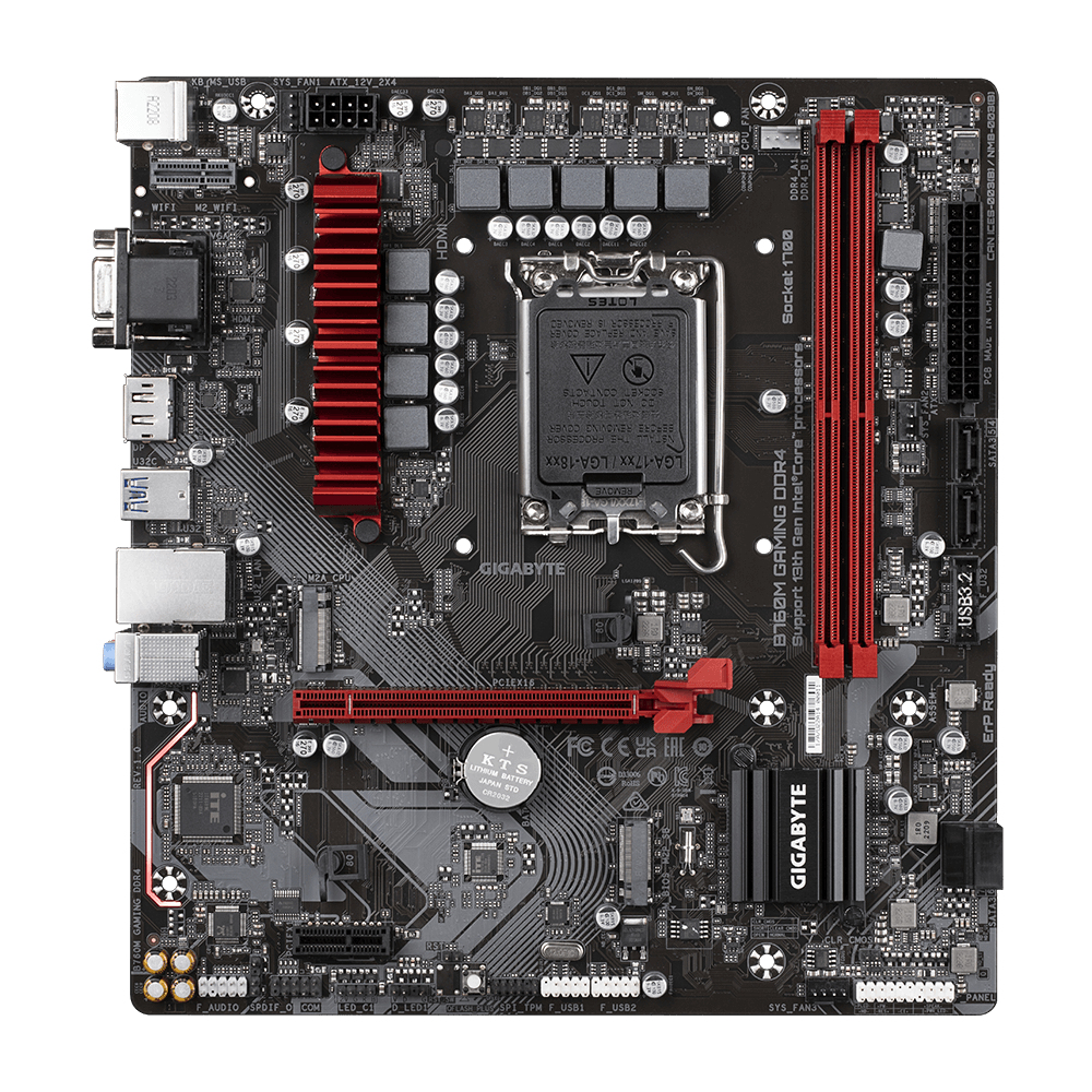 Gigabyte B760M GAMING DDR4 - 1.0 - Motherboard - micro ATX - LGA1700 Sockel - B760 Chipsatz - USB-C 3.2 Gen 1, USB 3.2 Gen 1 - 2.5 Gigabit LAN - Onboard-Grafik (CPU erforderlich)