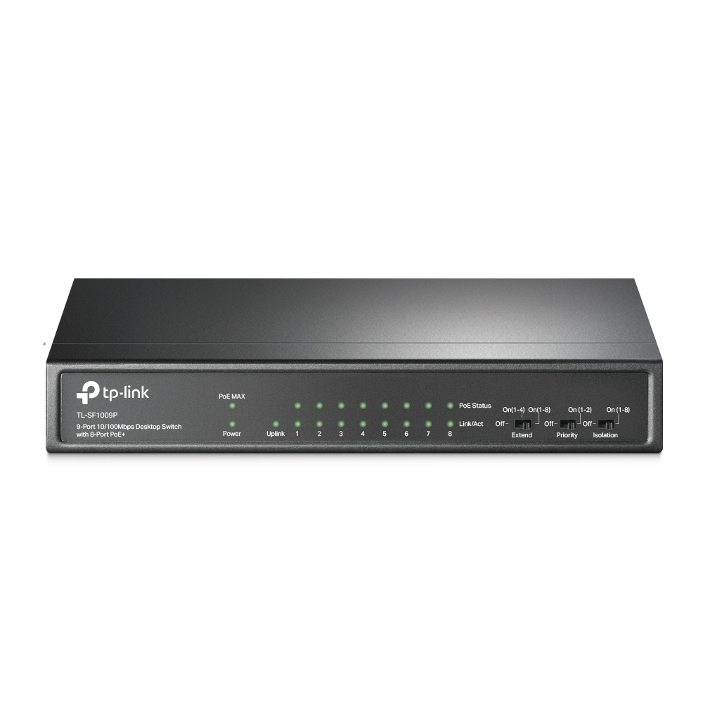TP-LINK TL-SF1009P V5 - Switch - unmanaged - 8 x 10/100 (PoE+)