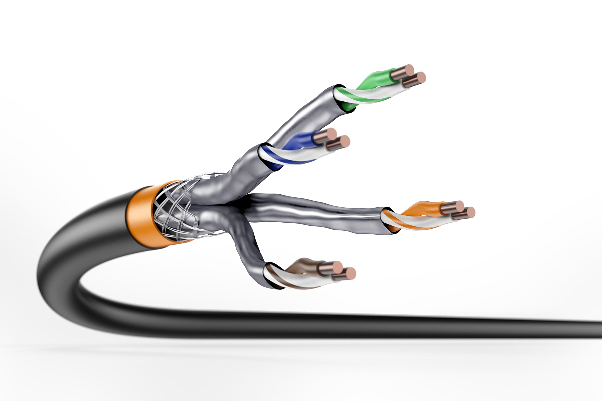 DIGITUS CAT 7 S/FTP Datenkabel - Erdverlegekabel, 100 m, Simplex, PE
