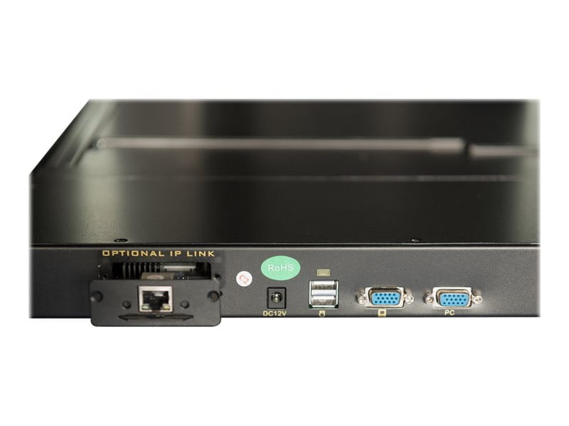 DIGITUS 19" LCD KVM-Konsole, 8-Port VGA, italienische Tastatur