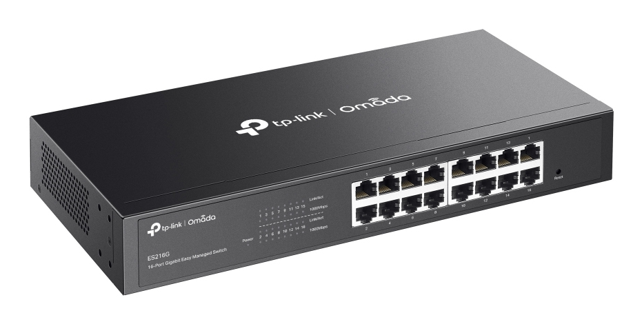 TP-LINK Omada ES216G, Managed, L2, Gigabit Ethernet (10/100/1000), Rack-Einbau