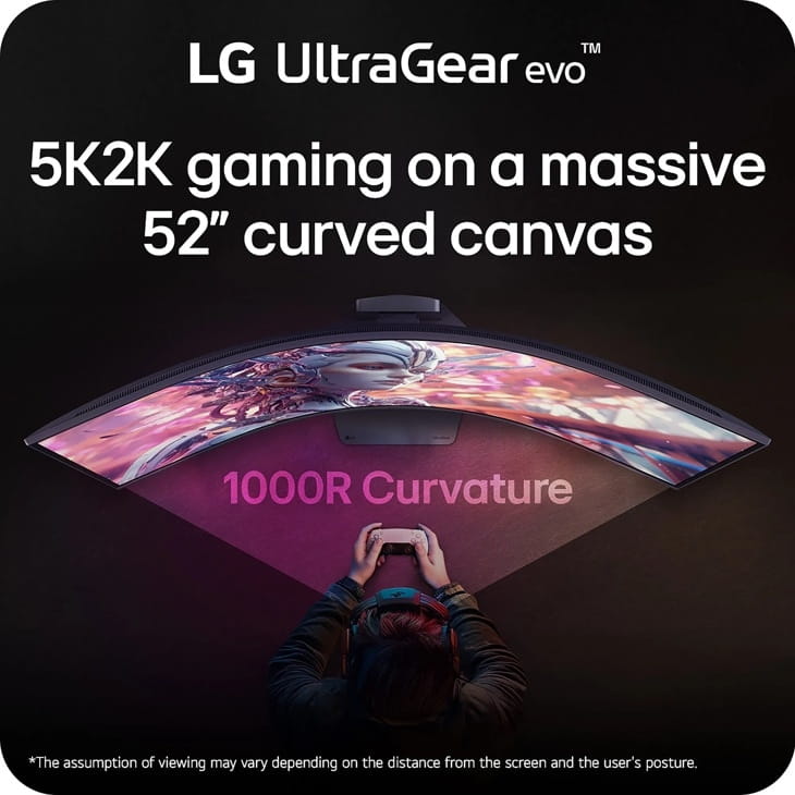 LG 52G930B-B.AEU, 132,1 cm (52"), 5120 x 2160 Pixel, 1 ms, Schwarz