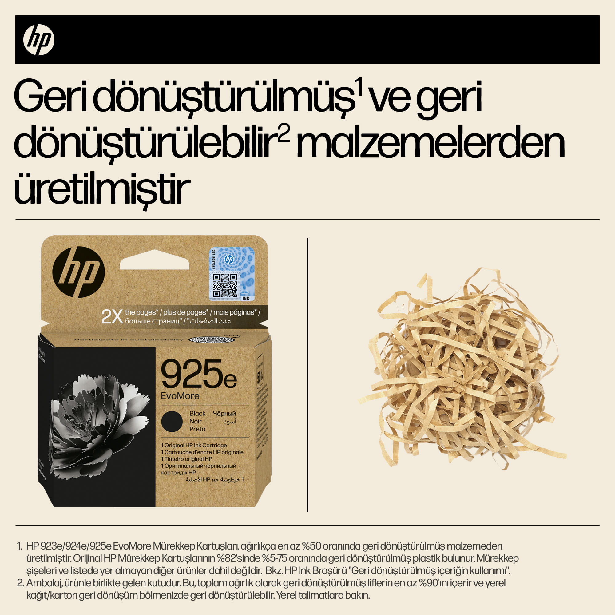 HP 925e EvoMore - Schwarz - original - Tintenpatrone