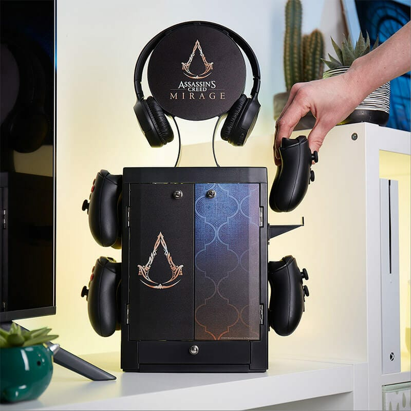 Numskull Games Official Assassin's Creed - Mirage Gaming Locker, Diskettenhalter für Spiele, Xbox, Schwarz, Kabelgebunden, 1 Stück(e)