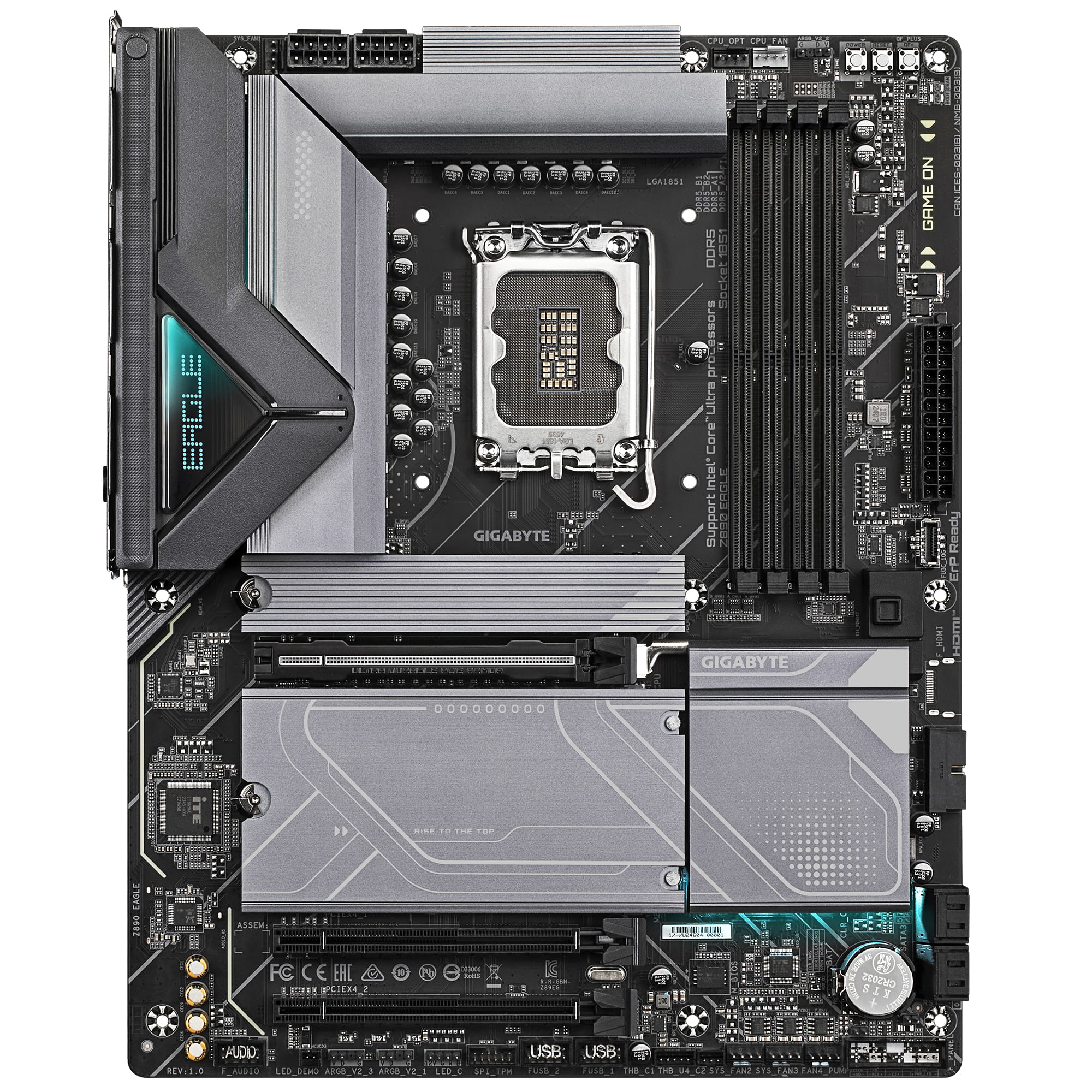 Gigabyte Z890 EAGLE - Motherboard - ATX - LGA1851-Sockel - Z890 Chipsatz - USB4, USB 3.2 Gen 2, USB 3.2 Gen 1, USB-C 3.2 Gen2 - 2.5 Gigabit LAN - Onboard-Grafik (CPU erforderlich)
