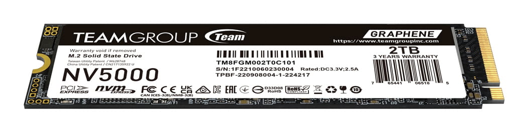 Team Group NV5000 - SSD - 2 TB - intern - M.2 2280 - PCIe 4.0 x4 (NVMe)