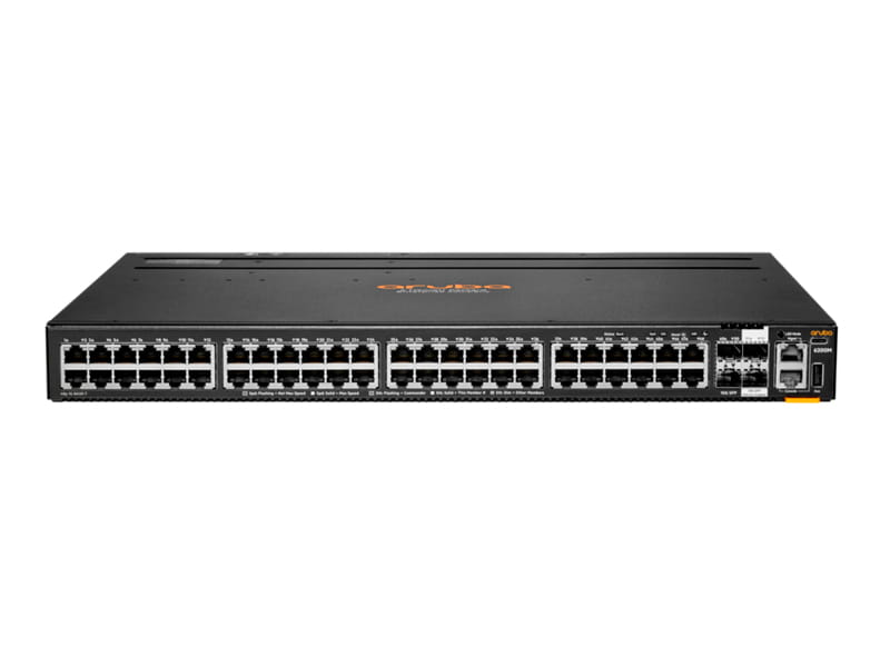 HPE Aruba Networking 6200M 48G 4SFP+ Switch - Switch - max. Stapelentfernung 10 km - L3 - managed - 48 x 10/100/1000 + 4 x 1 Gigabit / 10 Gigabit SFP+ (Uplink / Stacking)