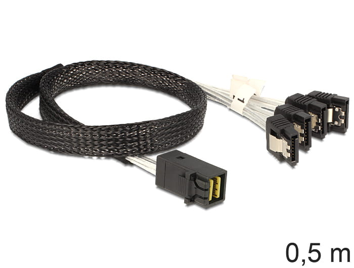 Delock SATA- / SAS-Kabel - SAS 6Gbit/s - 4-Lane - 4x Mini SAS HD (SFF-8643)