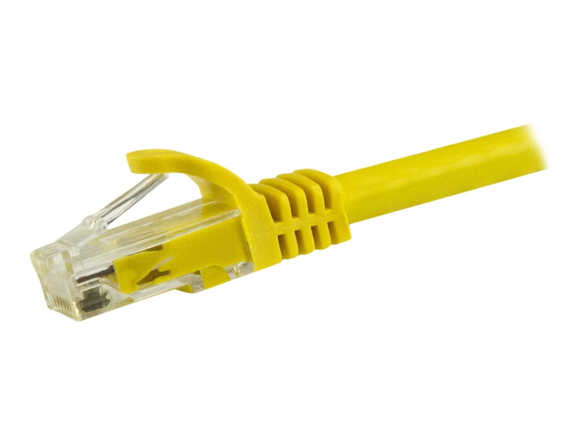 StarTech.com 7.5m CAT6 Ethernet Cable, 10 Gigabit Snagless RJ45 650MHz 100W PoE Patch Cord, CAT 6 10GbE UTP Network Cable w/Strain Relief, Yellow, Wiring is UL Certified/TIA - Category 6 - 24AWG (N6PATC750CMYL)