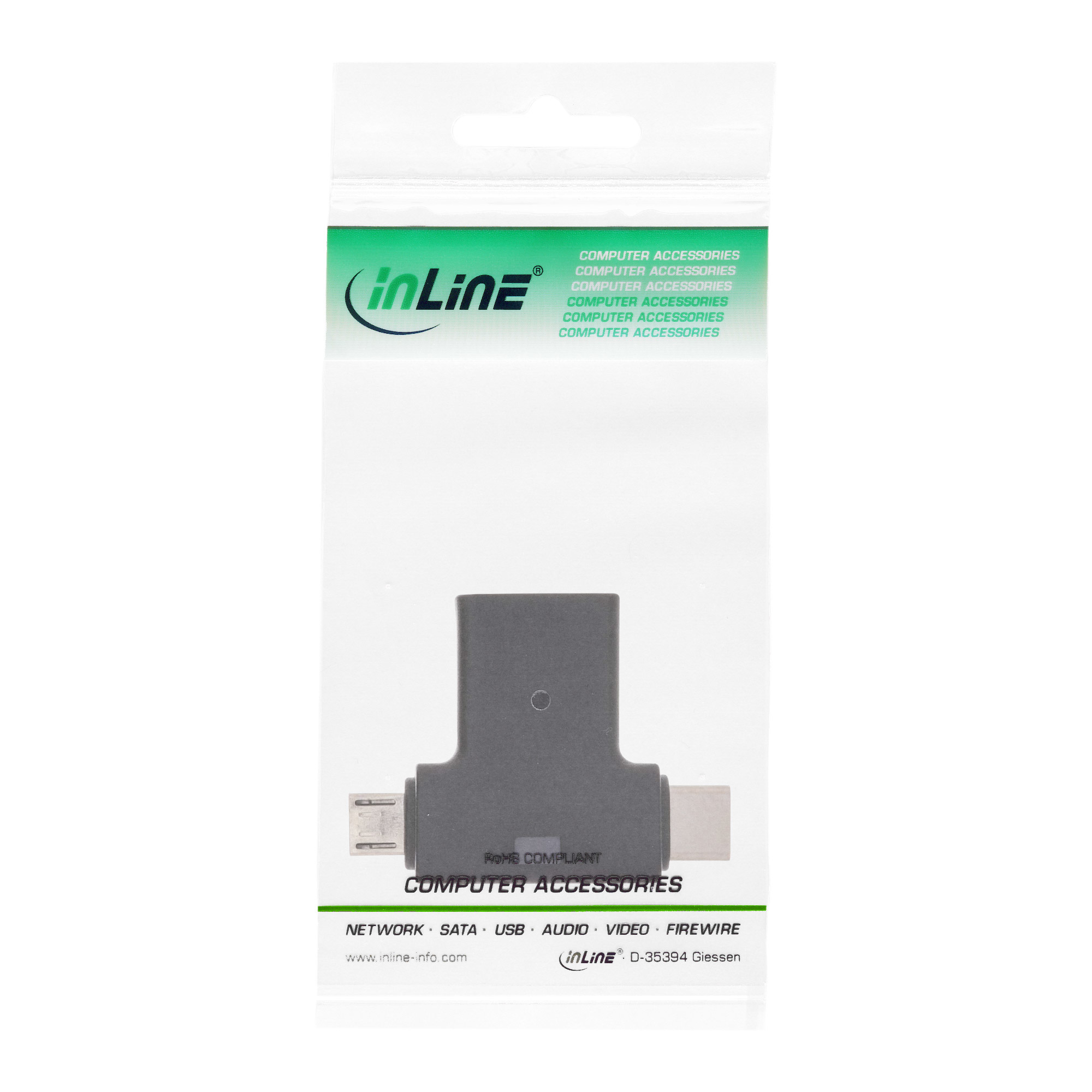 InLine USB 3.1/2.0 T-Adapter - USB-C Stecker oder Micro-USB an A Buchse