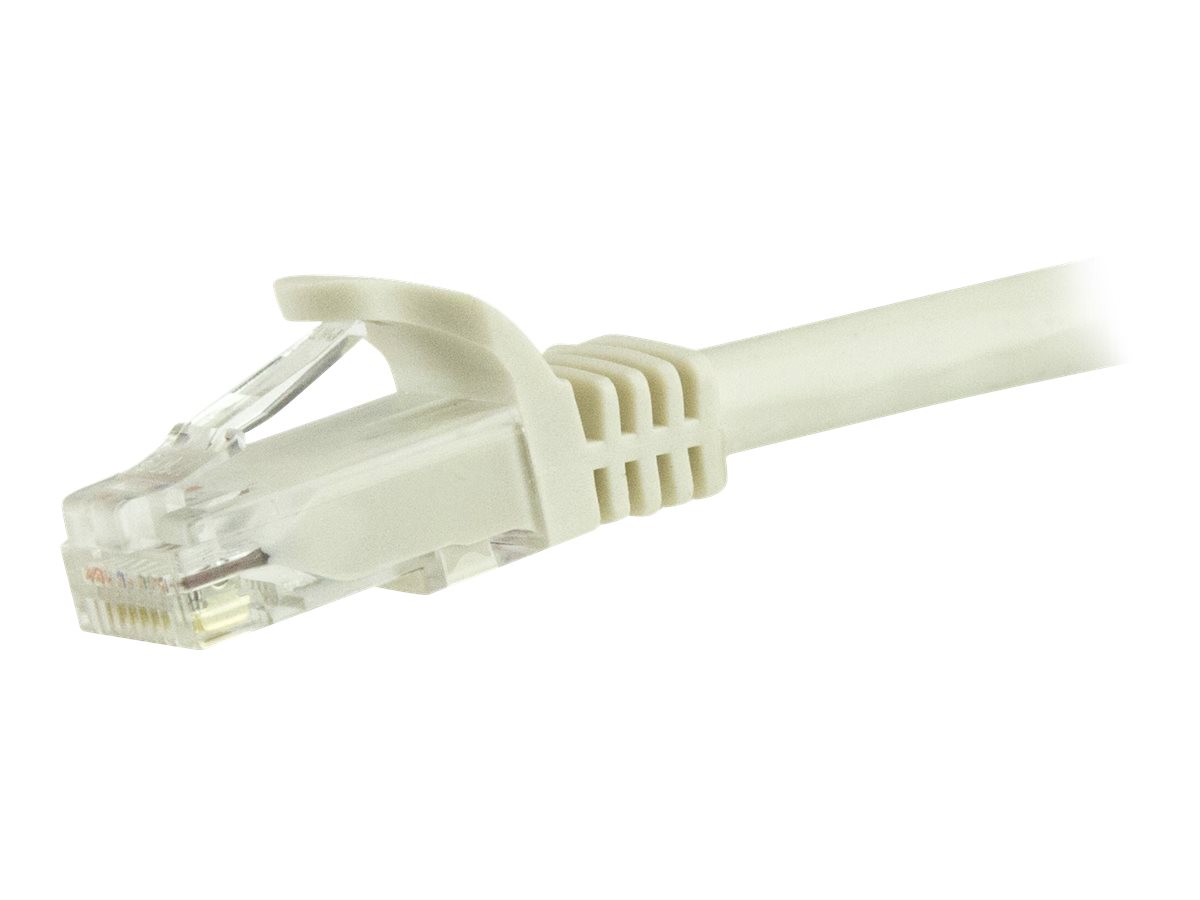 StarTech.com 3m CAT6 Ethernet Cable, 10 Gigabit Snagless RJ45 650MHz 100W PoE Patch Cord, CAT 6 10GbE UTP Network Cable w/Strain Relief, White, Wiring is UL Certified/TIA - Category 6 - 24AWG (N6PATC3MWH)