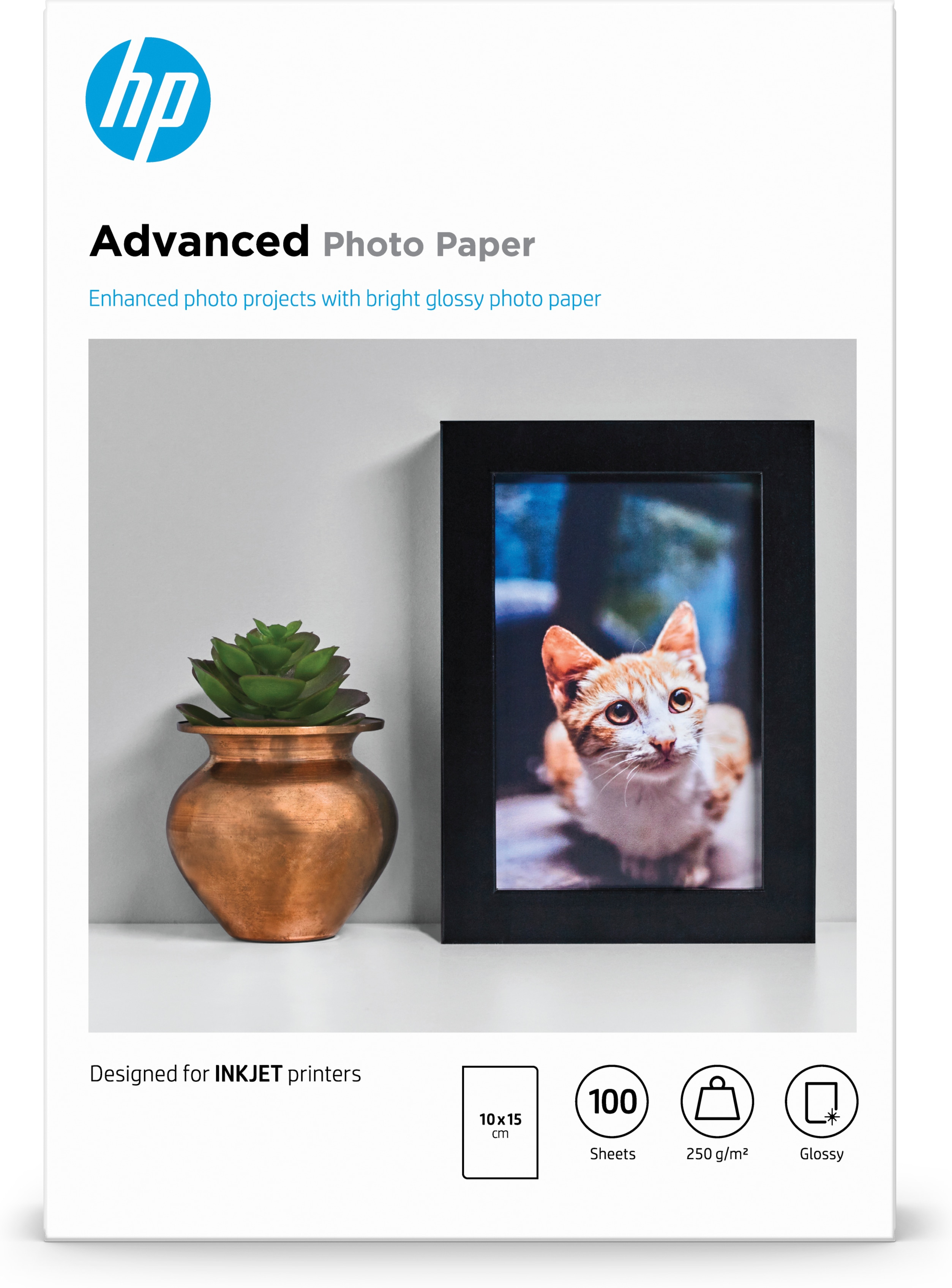 HP Advanced Glossy Photo Paper - Glänzend - 100 x 150 mm