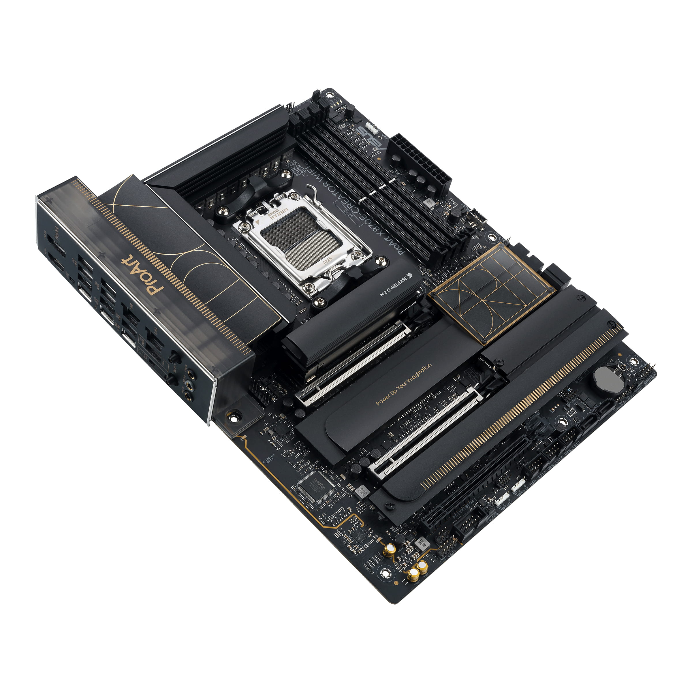ASUS ProArt X870E-CREATOR WIFI - Motherboard - ATX - Socket AM5 - AMD X870E Chipsatz - USB4, USB-C 3.2 Gen 2x2, USB 3.2 Gen 2, USB 3.2 Gen 1 - Wi-Fi 7, 10 Gigabit LAN, Bluetooth - Onboard-Grafik (CPU erforderlich)