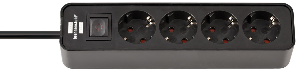 Brennenstuhl 1153240000, 1,5 m, Drinnen, Typ F, Type F (CEE 7/4), IP20, Schwarz