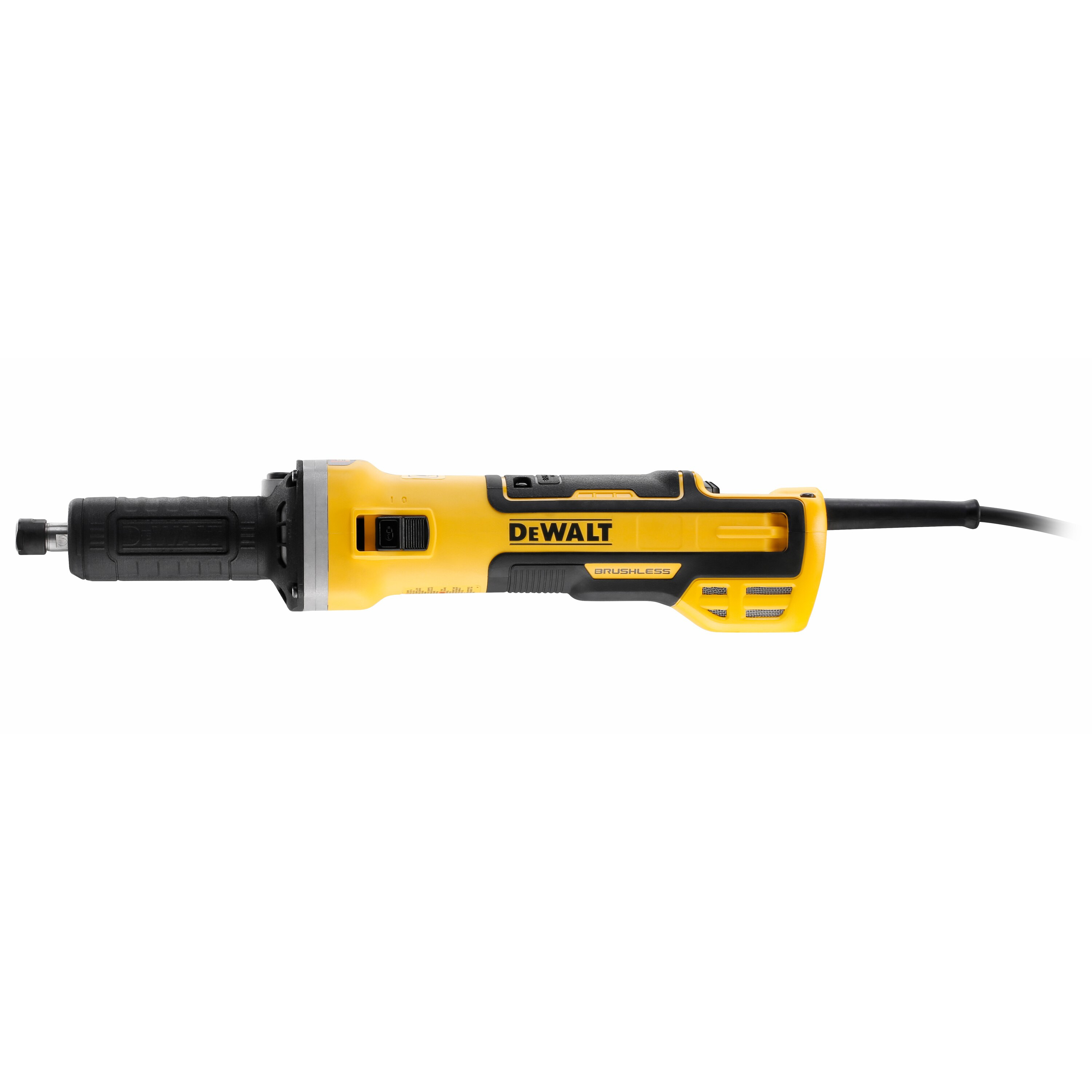 DEWALT DWE4997-QS, Schleifer für gerade Form, Schwarz, Gelb, Bürstenlos, 25000 RPM, 6 mm, 90 dB