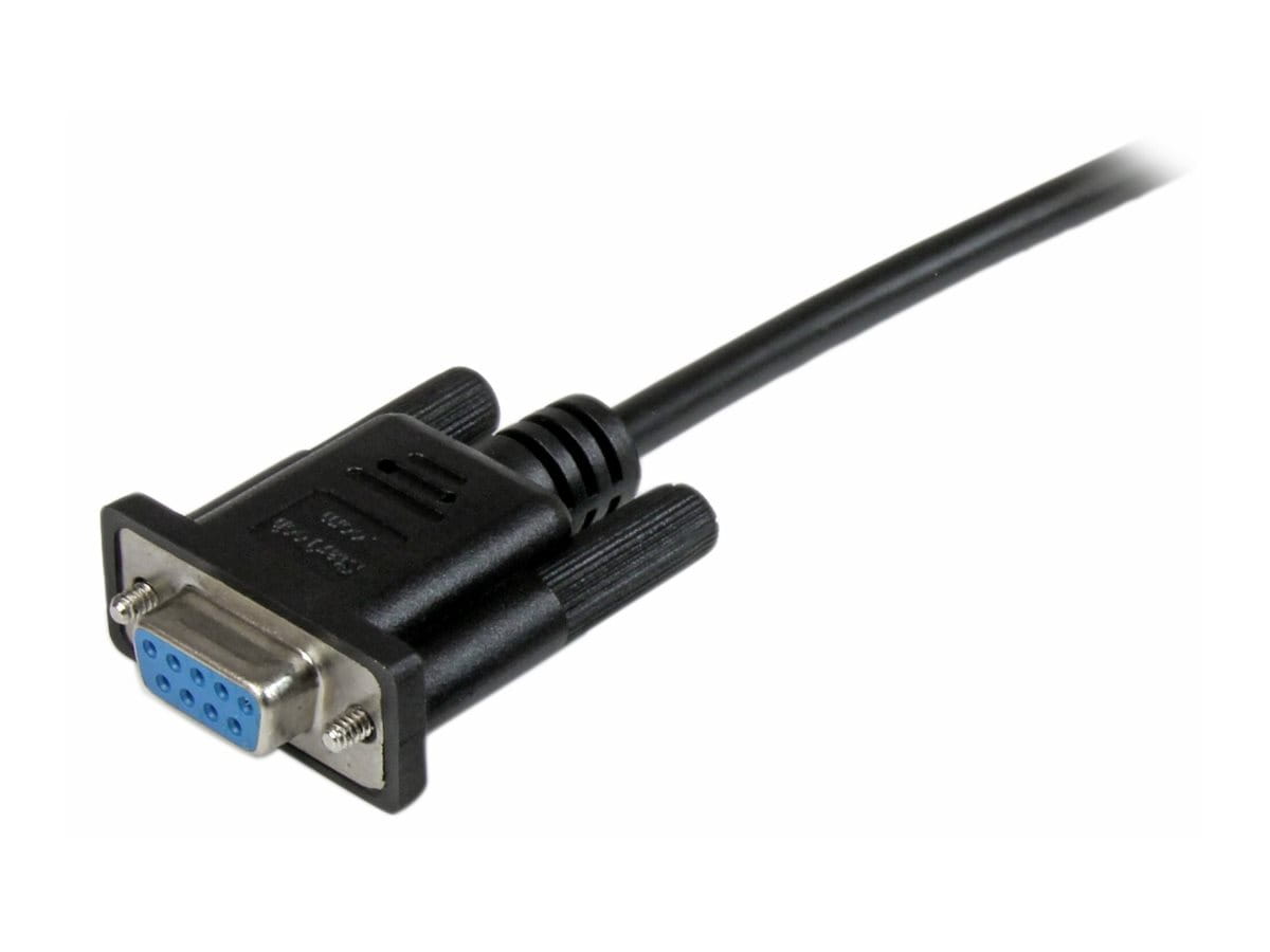 StarTech.com 1m DB9 RS232 Seriell Nullmodemkabel - Bu/Bu - 9-pin seriell Null-Modem Anschlusskabel - Schwarz - Nullmodemkabel - DB-9 (W)