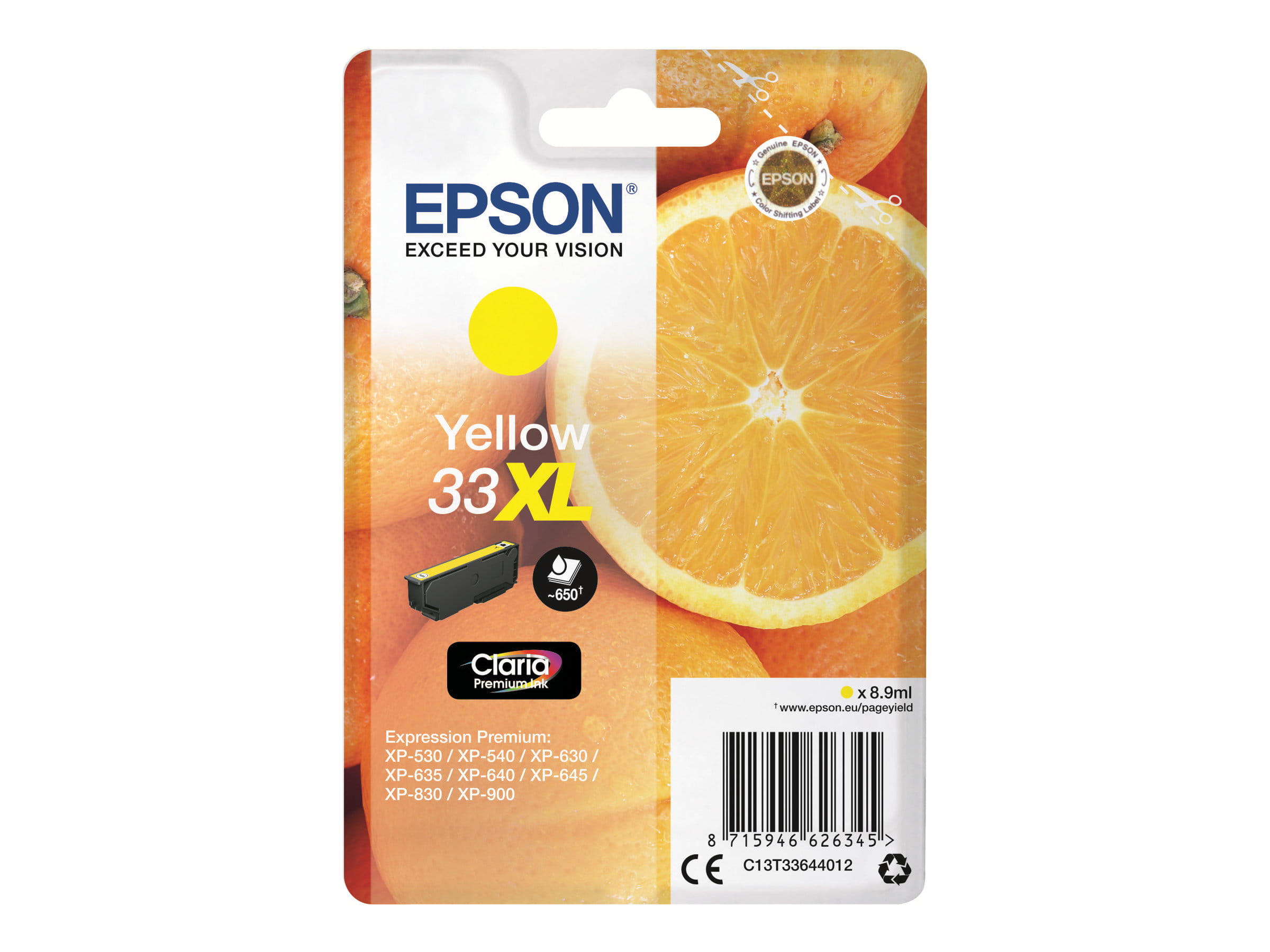 Epson 33XL - 8.9 ml - XL - Gelb - original