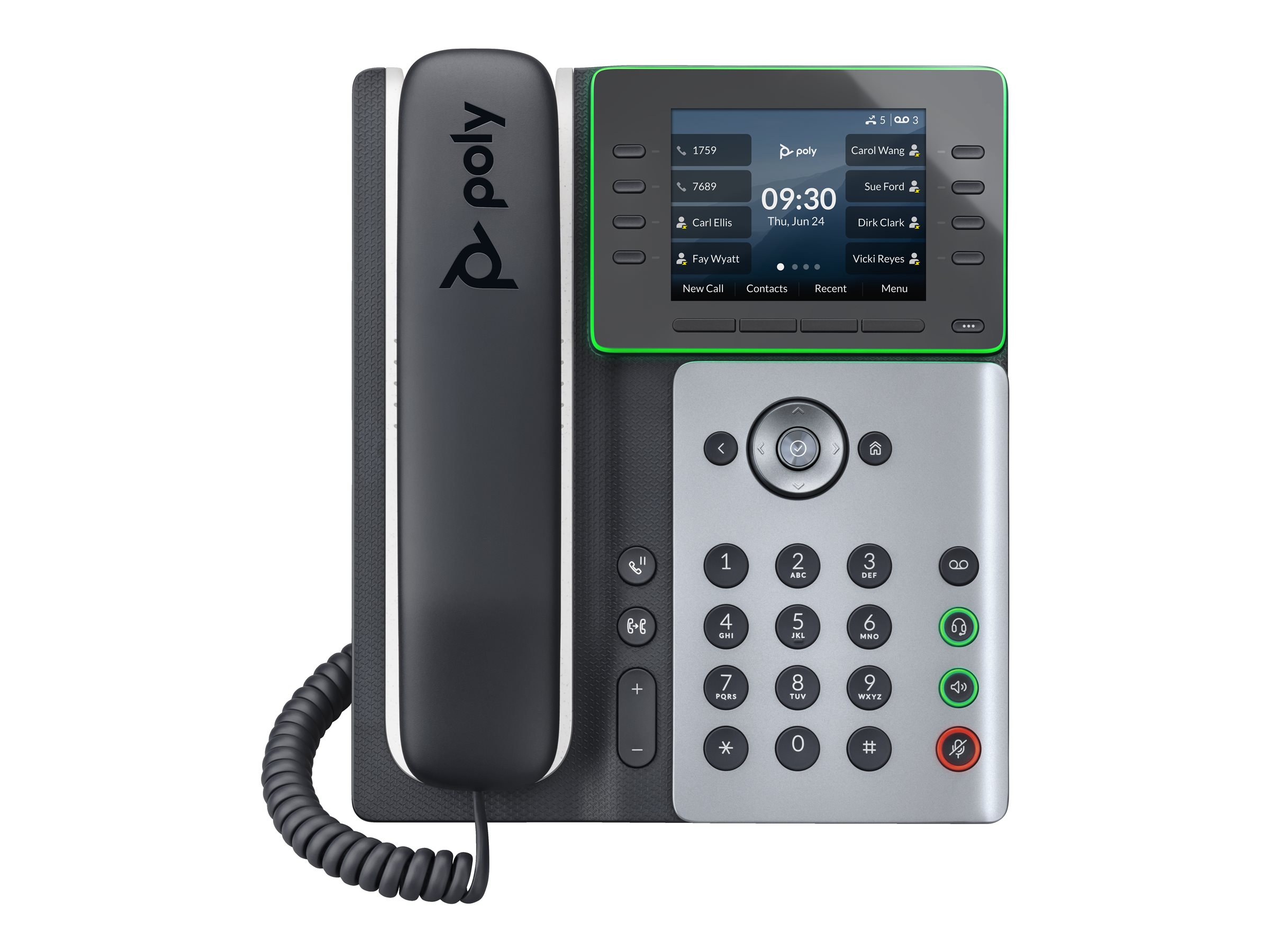 HP Poly Edge E300 - VoIP-Telefon mit Rufnummernanzeige/Anklopffunktion