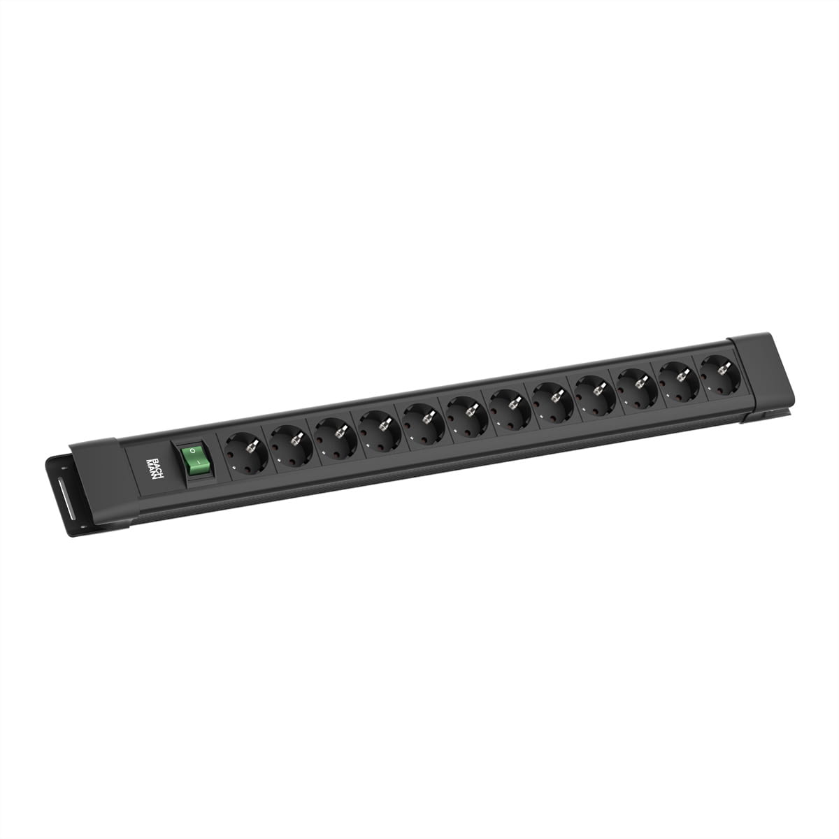 Bachmann CONNECTUS 12xCEE7/3 1xSchalter CEE7/7 Schwarz - Steckdosenleiste