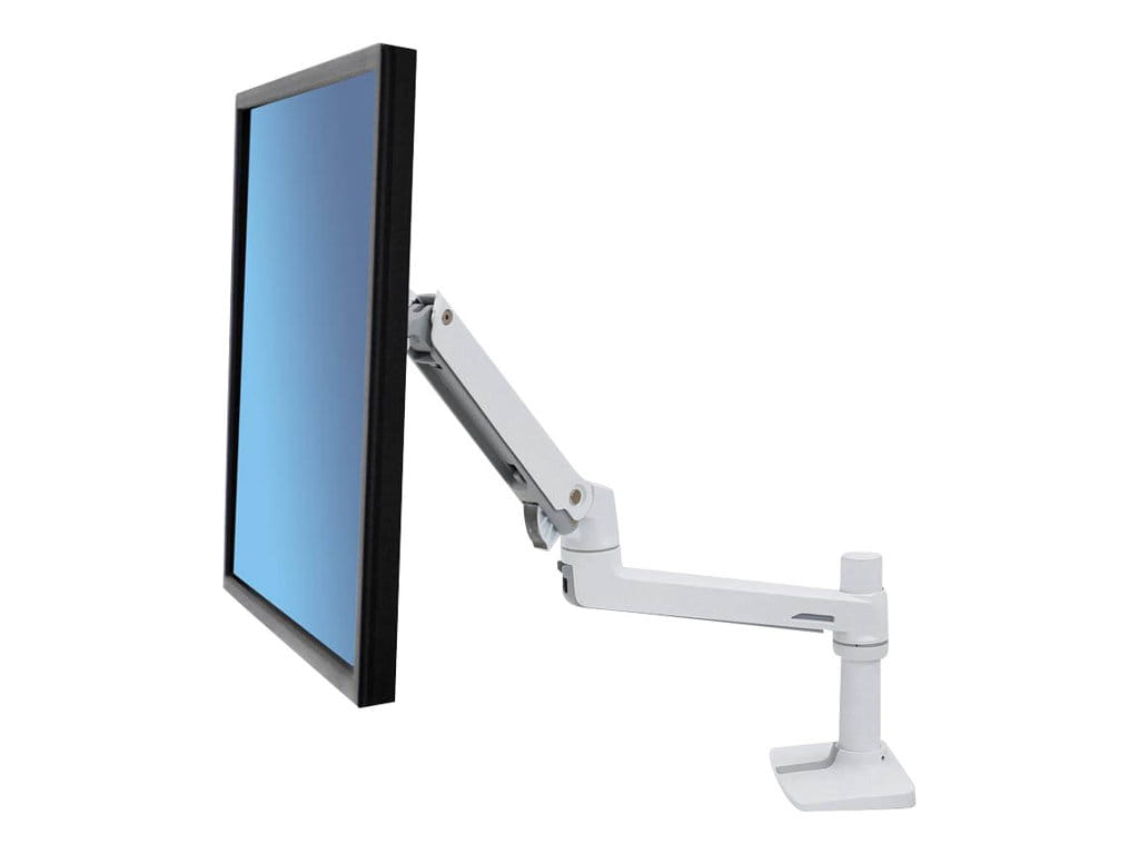 Ergotron LX - Befestigungskit (Gelenkarm, Spannbefestigung für Tisch, Stange, Erweiterungshalterung) - für LCD-Display - Aluminium, Stahl - weiß - Bildschirmgröße: bis zu 86,4 cm (bis zu 34 Zoll)