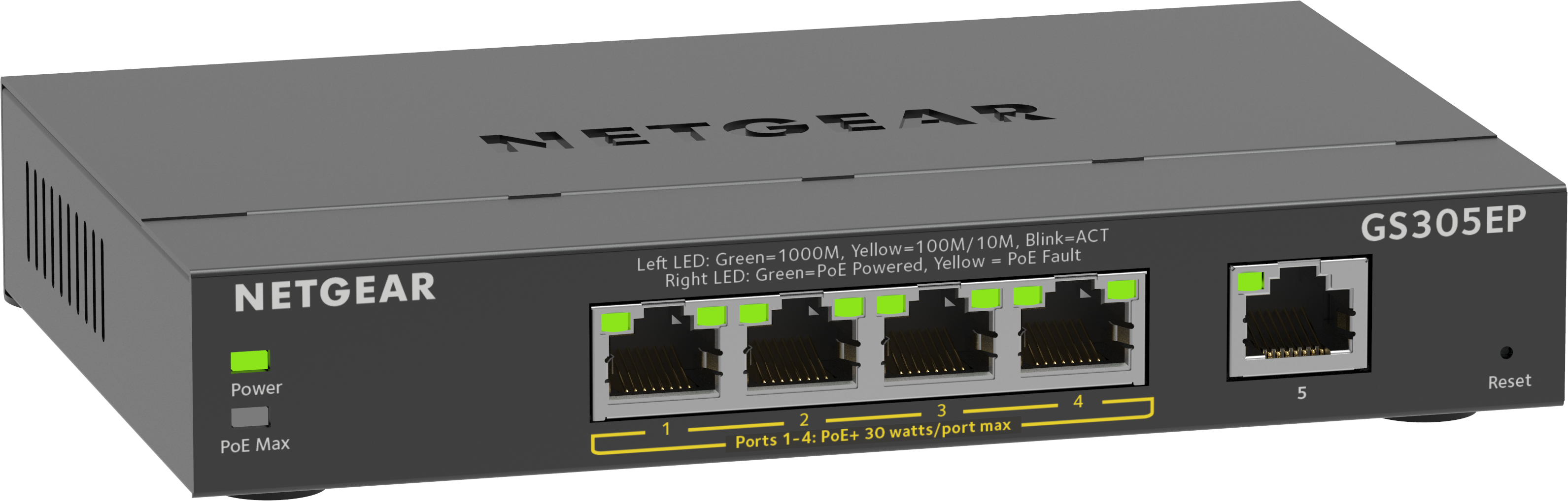Netgear Plus GS305EP - Switch - Smart - 5 x 10/100/1000 (4 PoE+)