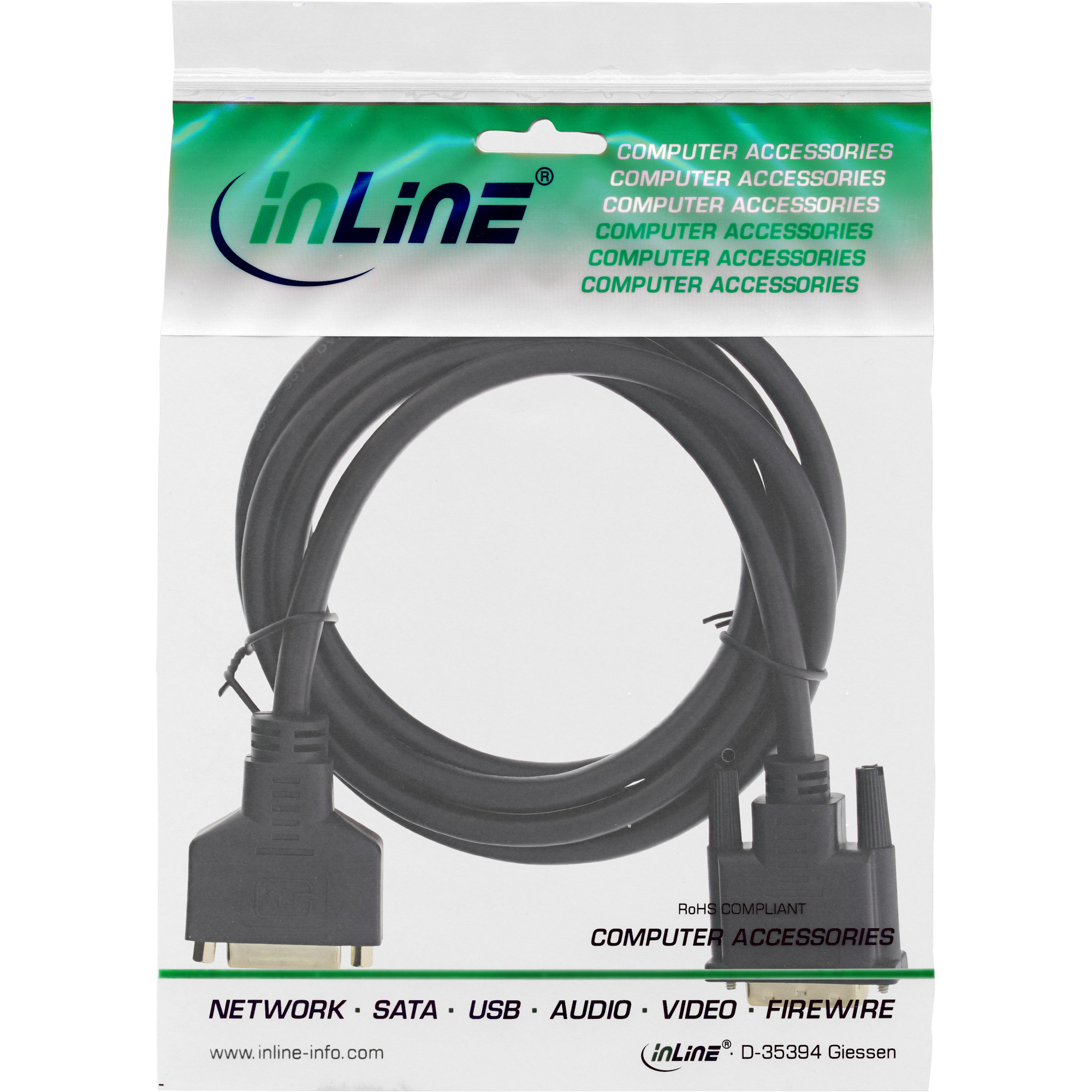 InLine DVI-D Verlängerung Premium - digital 24+1 Stecker / Buchse - Dual Link - 3m