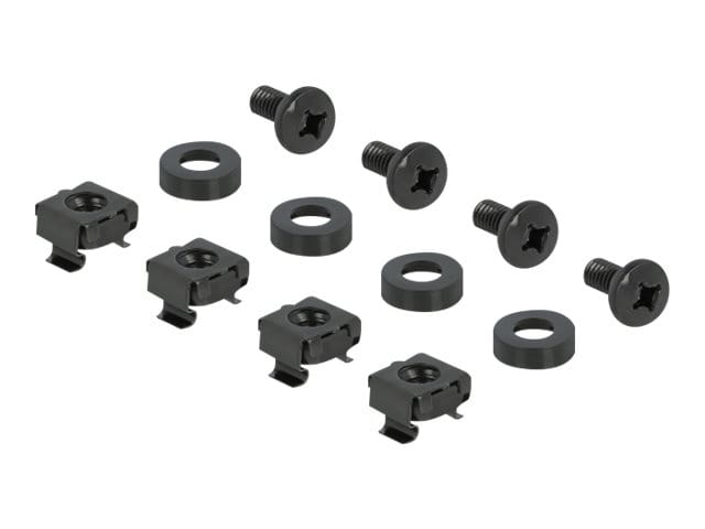 Delock Kabelführungsplatte für Schaltschrank - Schwarz - 2U - 48.3 cm (19")