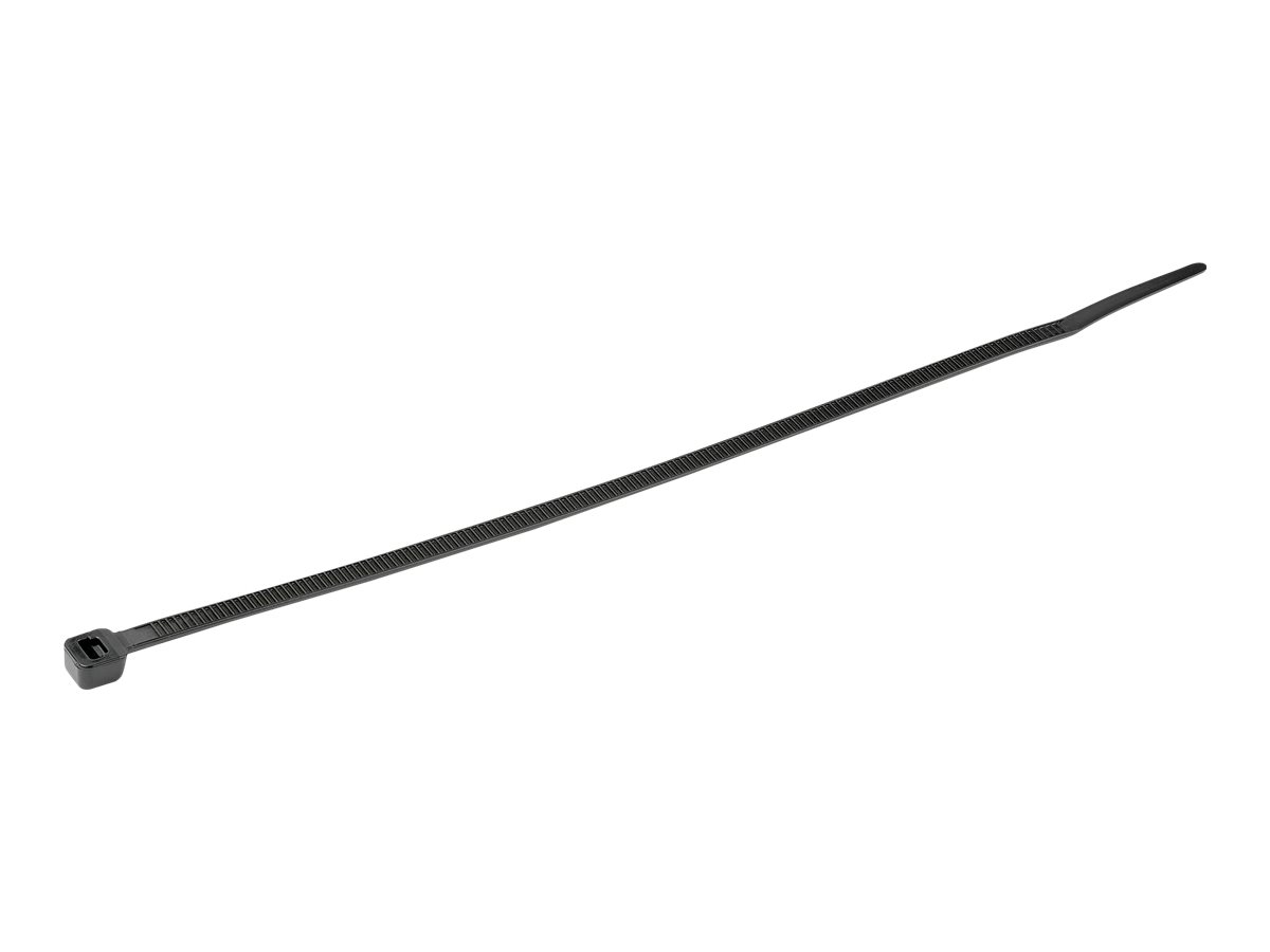StarTech.com Kabelbinder 250x4 mm - Selbstsichernde Nylon-Kabelbinder mit Gebogener Spitze, Bündeldurchmesser bis zum 68 mm, 22 kg Zugfestigkeit, 94V-2/UL, 1000 Stück - Schwarz (CBMZT10B)