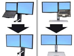 Ergotron WorkFit - Montagekomponente (Konverter-Kit) - Bildschirmgröße: bis zu 55,9 cm (bis zu 22 Zoll)