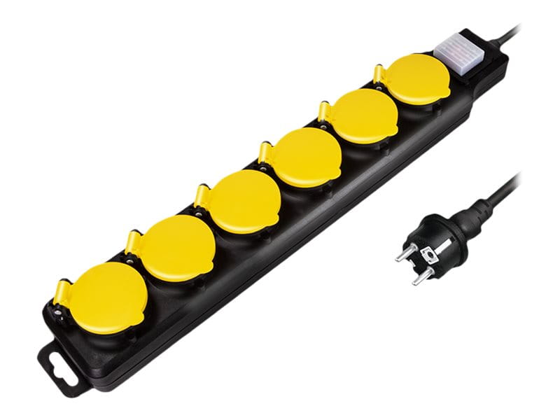 LogiLink Steckdosenleiste - Wechselstrom 250 V - 3680 Watt - Ausgangsanschlüsse: 6 (6 x Leistungs-CEE 7/3)