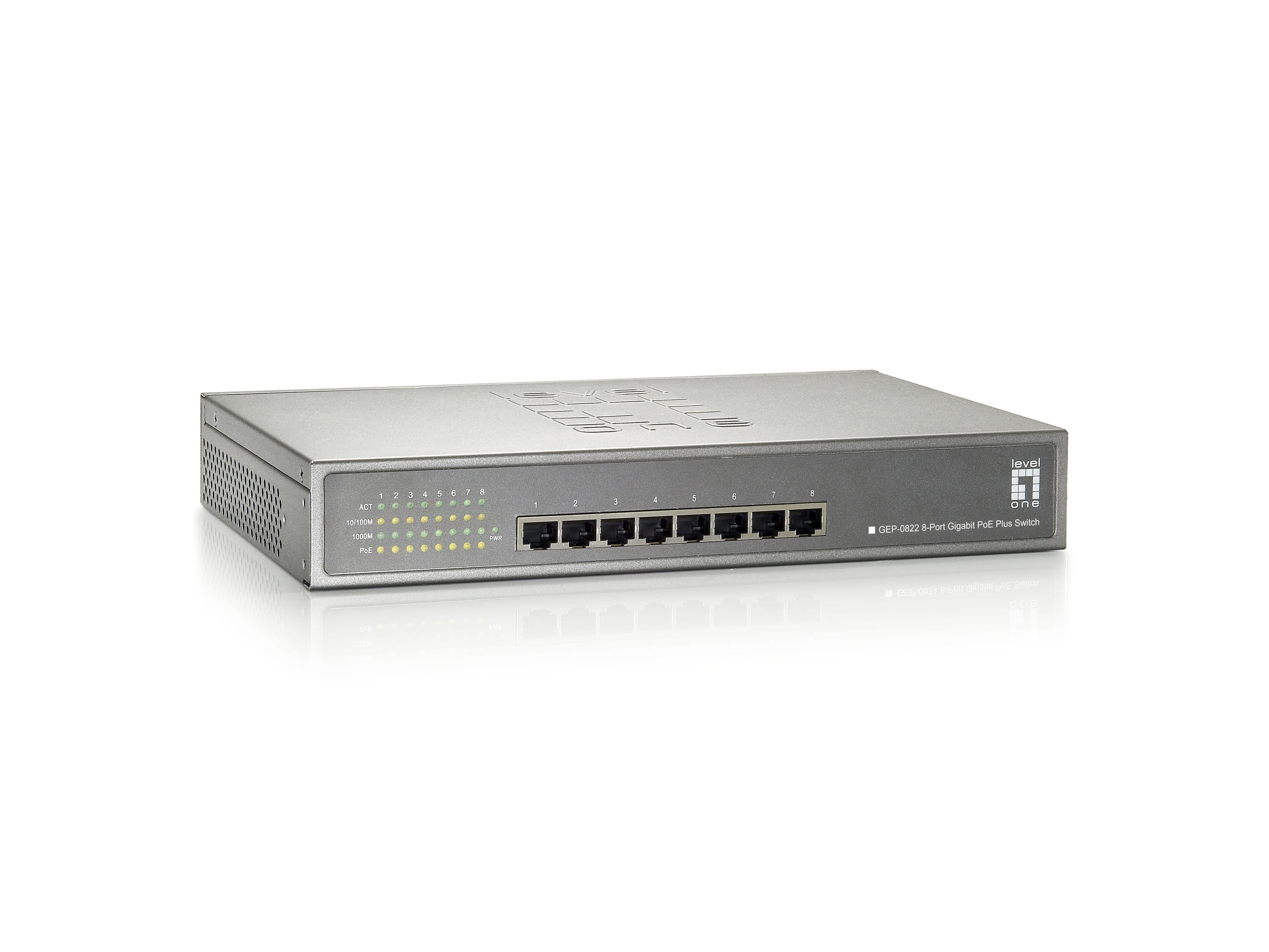 LevelOne GEP-0822 - Switch - 8 x 10/100/1000 (PoE)