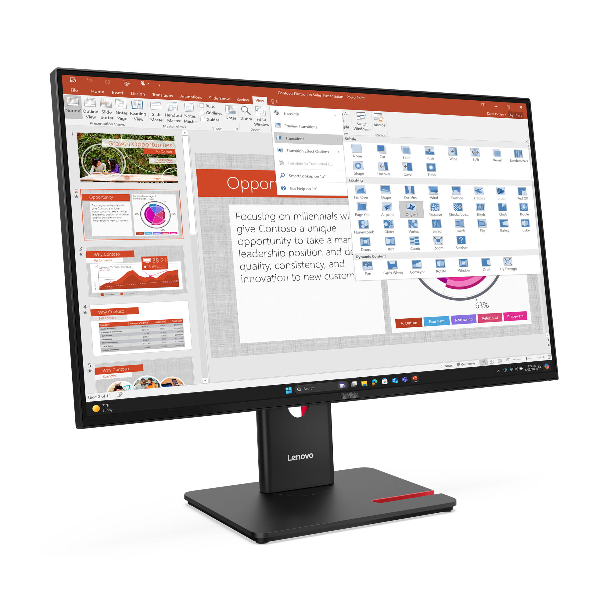 Lenovo ThinkVision T27-40 - LED-Monitor - 68.6 cm (27")