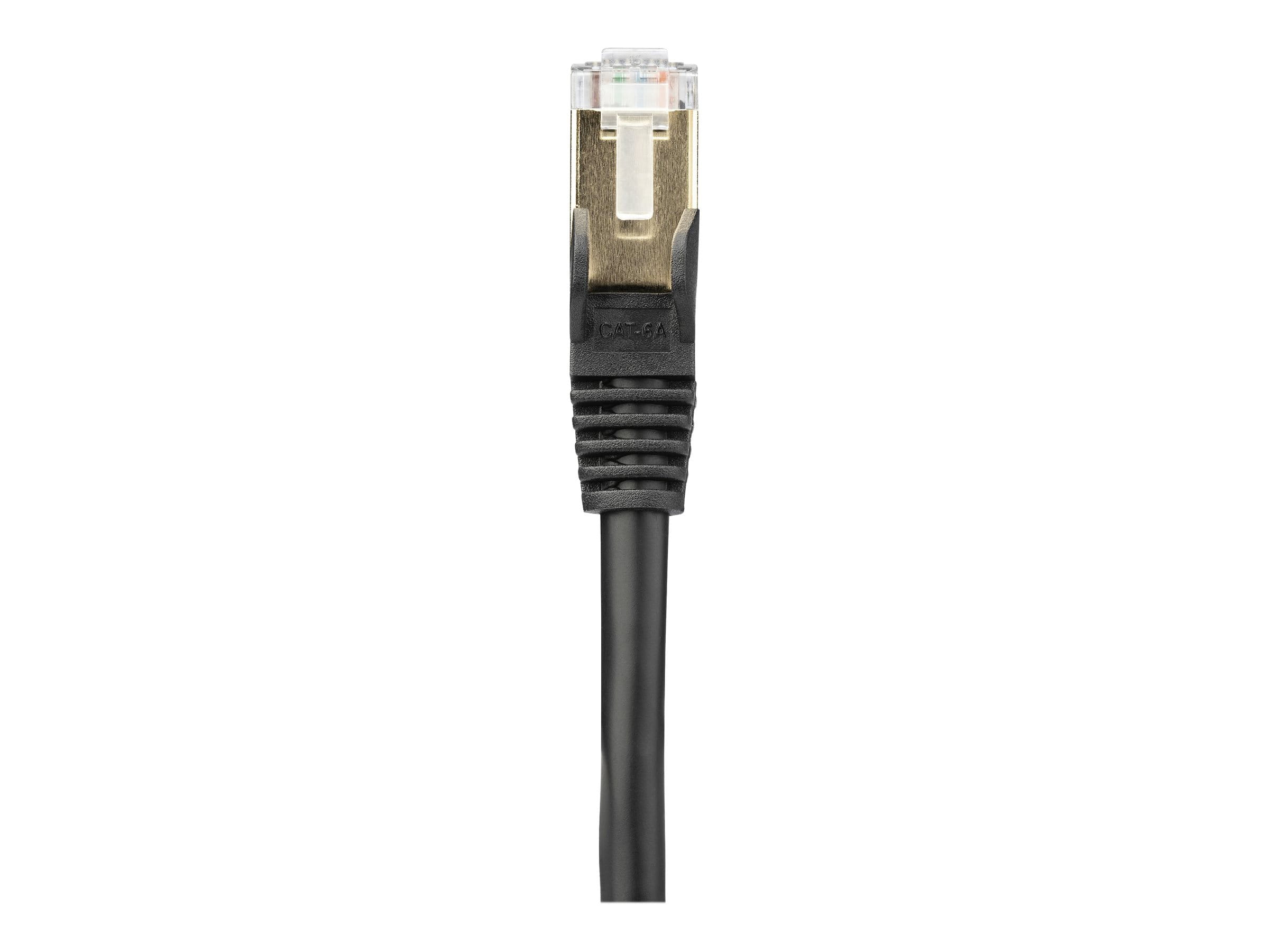 StarTech.com 7m CAT6A Ethernet Cable, 10 Gigabit Shielded Snagless RJ45 100W PoE Patch Cord, CAT 6A 10GbE STP Network Cable w/Strain Relief, Black, UL Certified Wiring/TIA - Category 6A - 26AWG (6ASPAT7MBK)