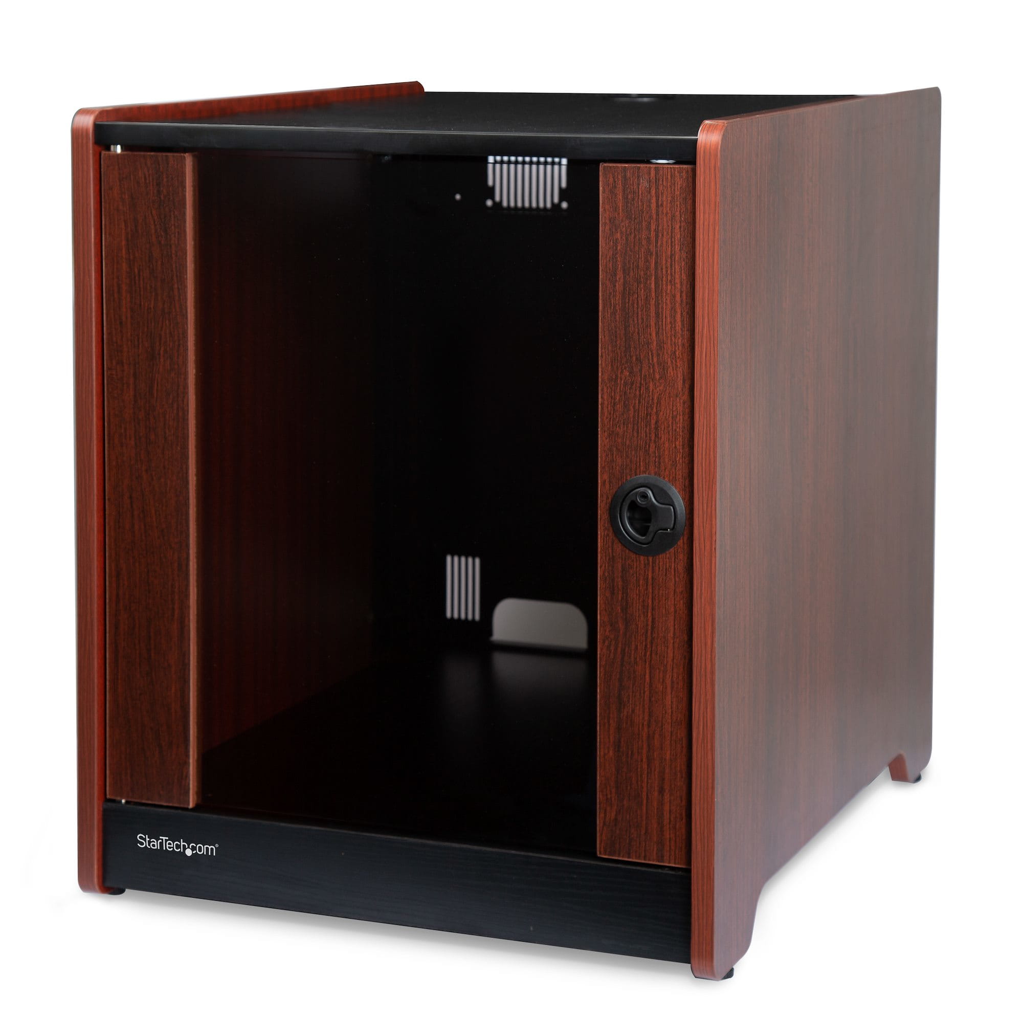 StarTech.com "12U AV Rack Cabinet - 21? Deep - Wood Finish - Floor Standing Enclosure for 19"" Audio Video Component, Server Room & Network Equipment (RKWOODCAB12)"