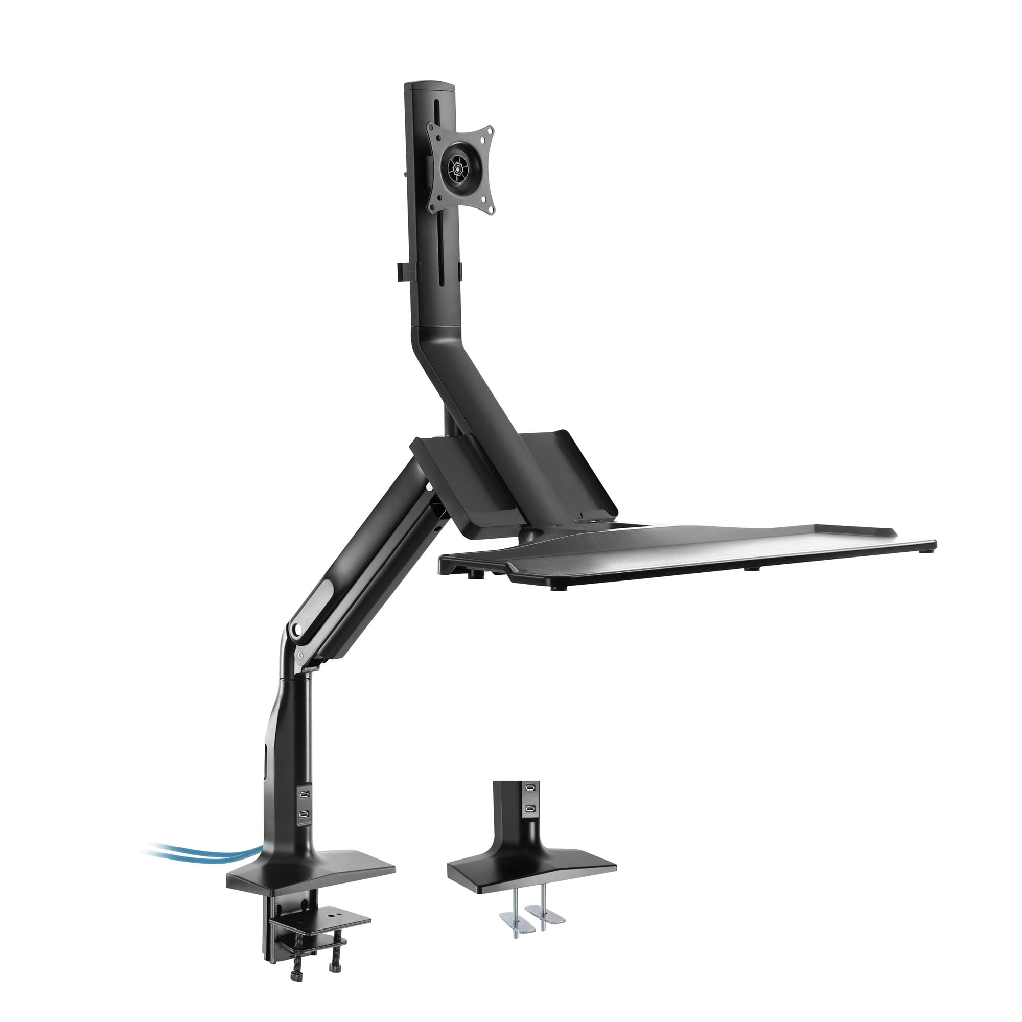 InLine Workstation-Tischhalterung mit Lifter - beweglich - bis 81cm (32") / 9kg